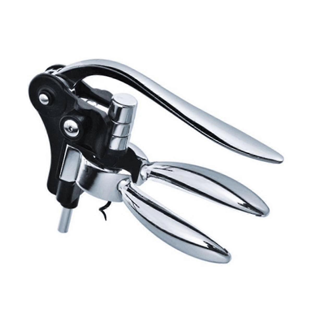 Silver Rabbit Head Manual Bottle Opener Bar Lever Corkscrew Barware