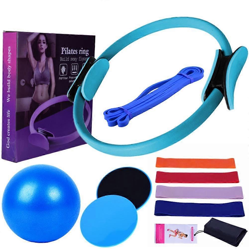 Pilates equipment for training at home, Pilates ring and ball set, exercise bands Mo, perfect for Pilates equipment at home Blue
