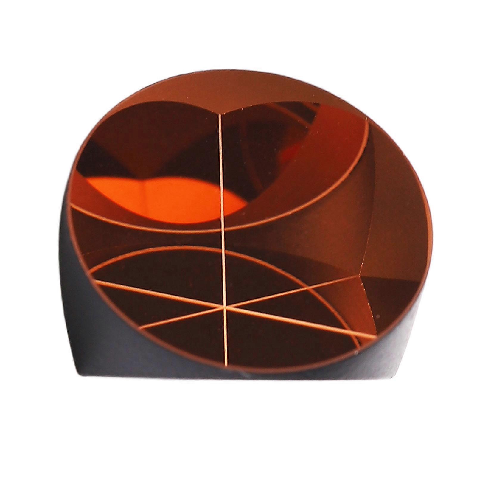 Corner Prism Cube, Copper Coated Trihedral Retroreflector, Optical Glass Prism for Surveying, 17.8mm Diameter, High Precision Prism for Optical