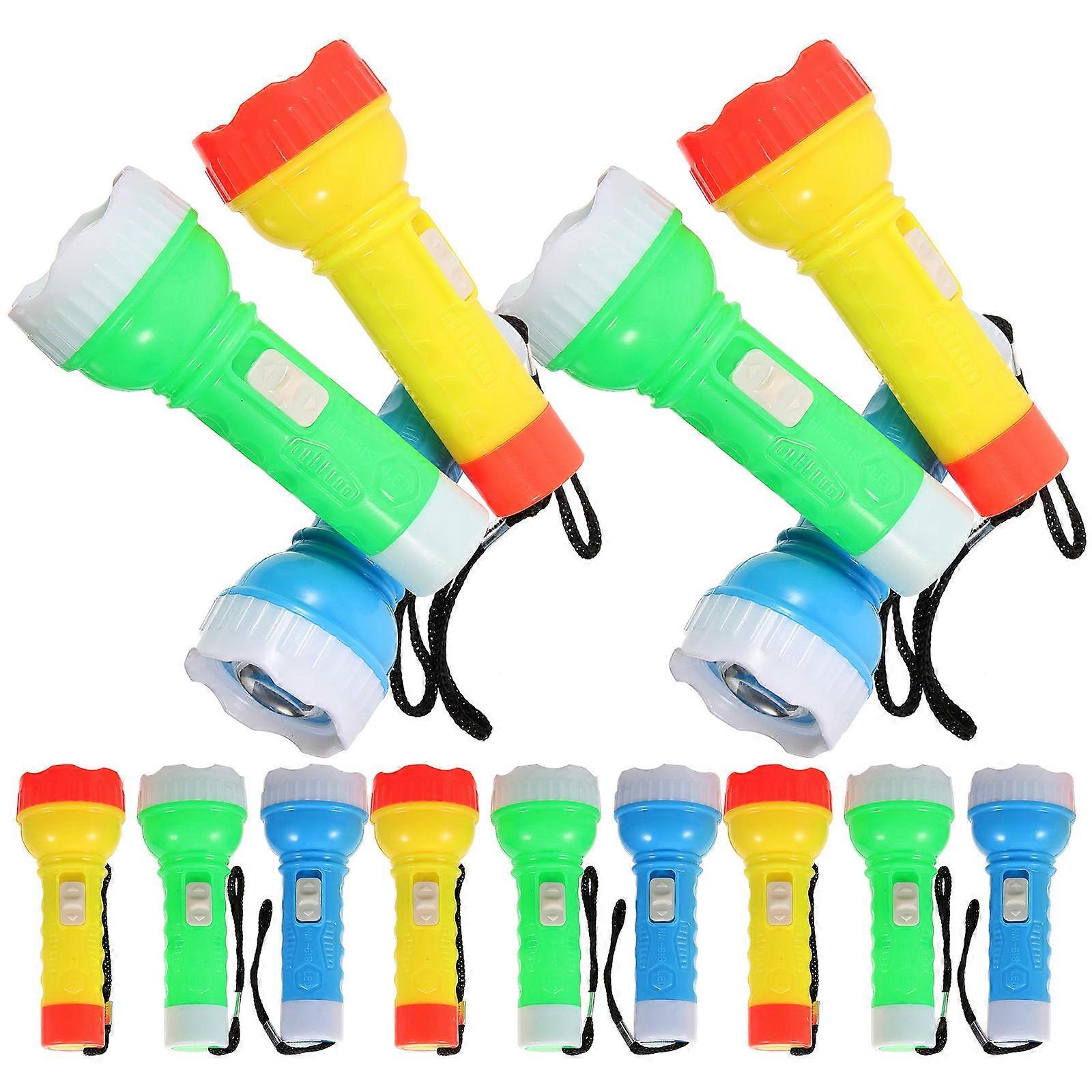 24pcs Small Flashlight in Assorted Colors Made of Durable Plastic Perfect for Decoration and