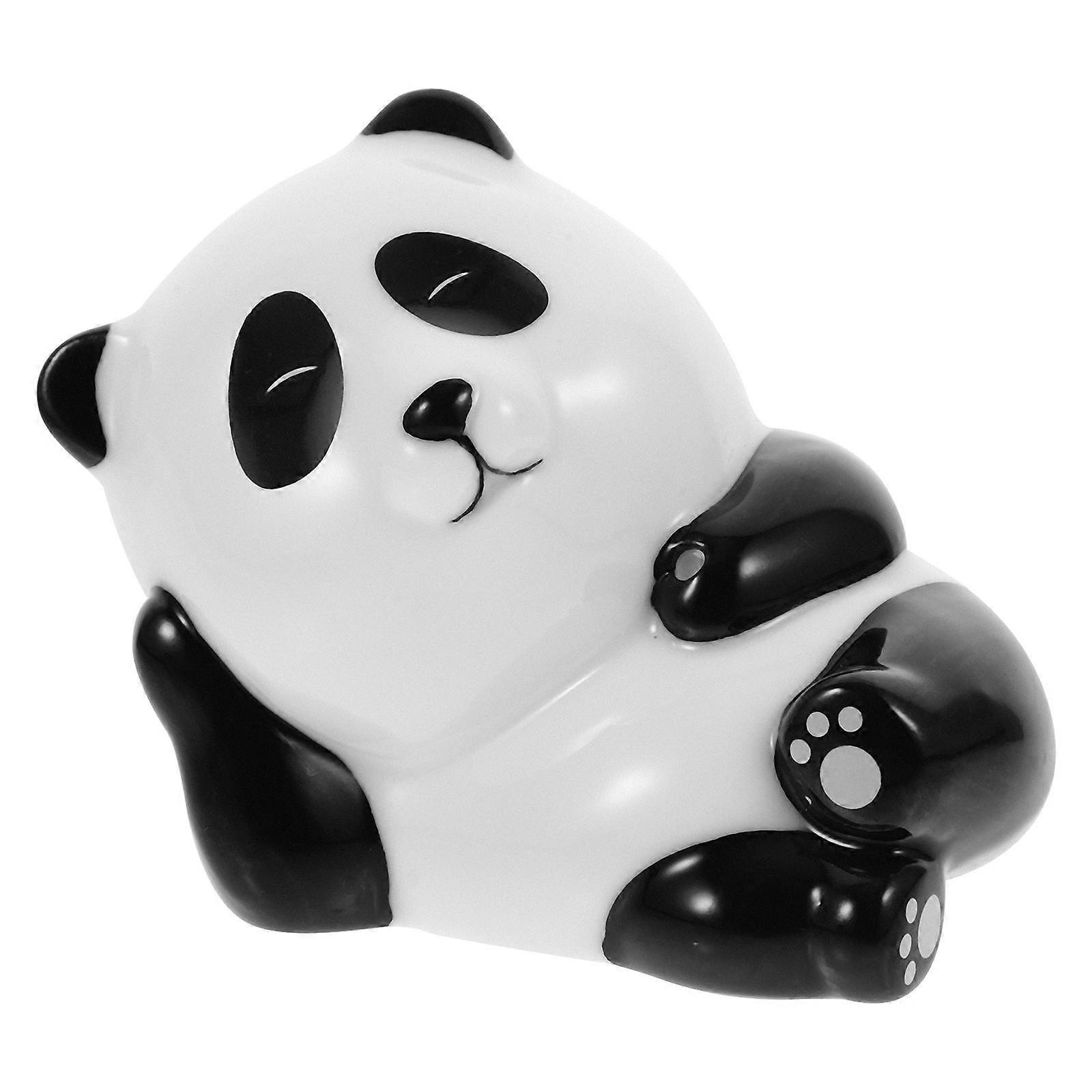 Ceramic Panda Incense Holder Small Cartoon Burner Stand for Home Decor, Sturdy & Elegant Design for Aromatherapy and Air Purifying Gift Ornament