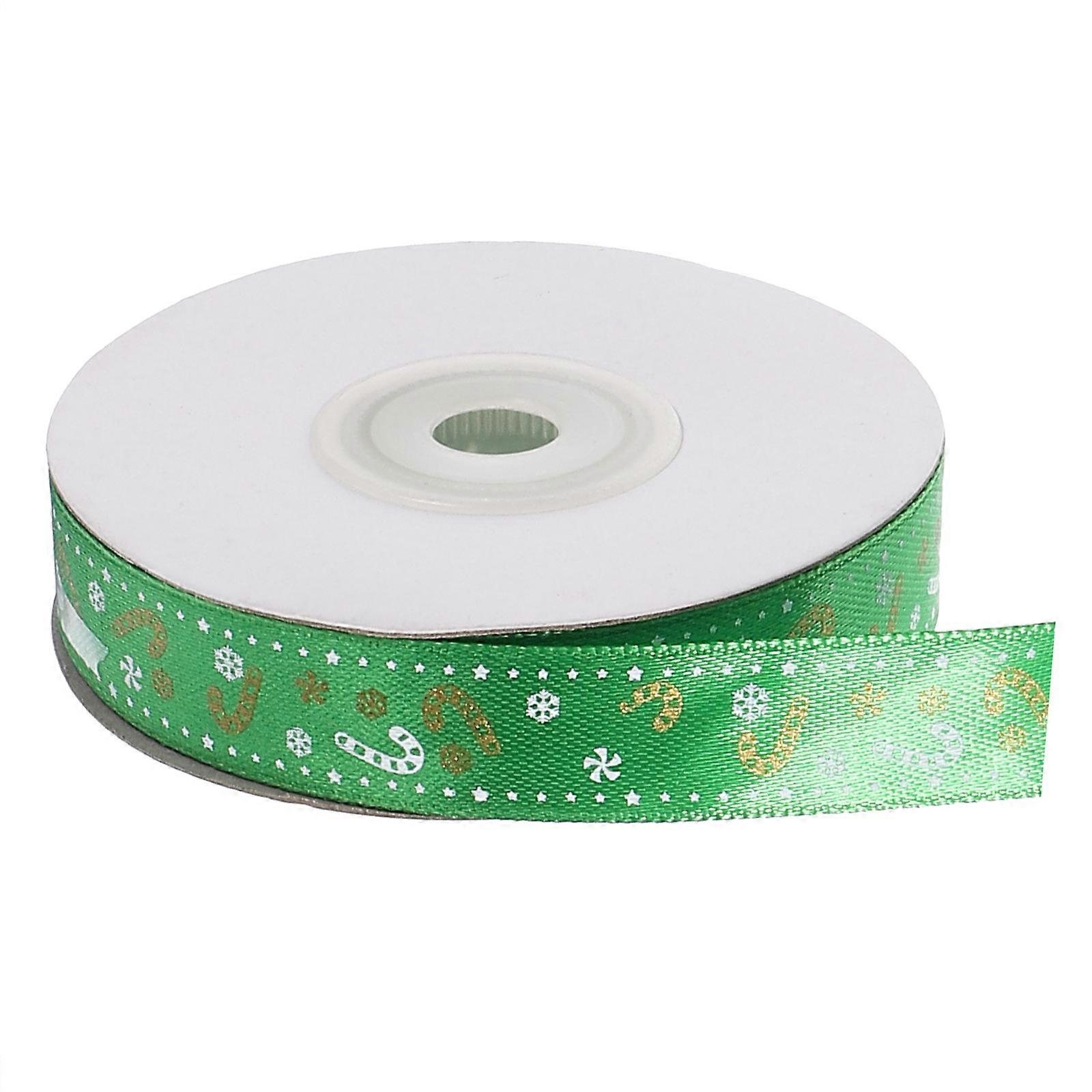 DIY Ribbon Christmas Tree Decorations Packaging Ribbons Green 7.5X7.5X1.7CM 1 Roll