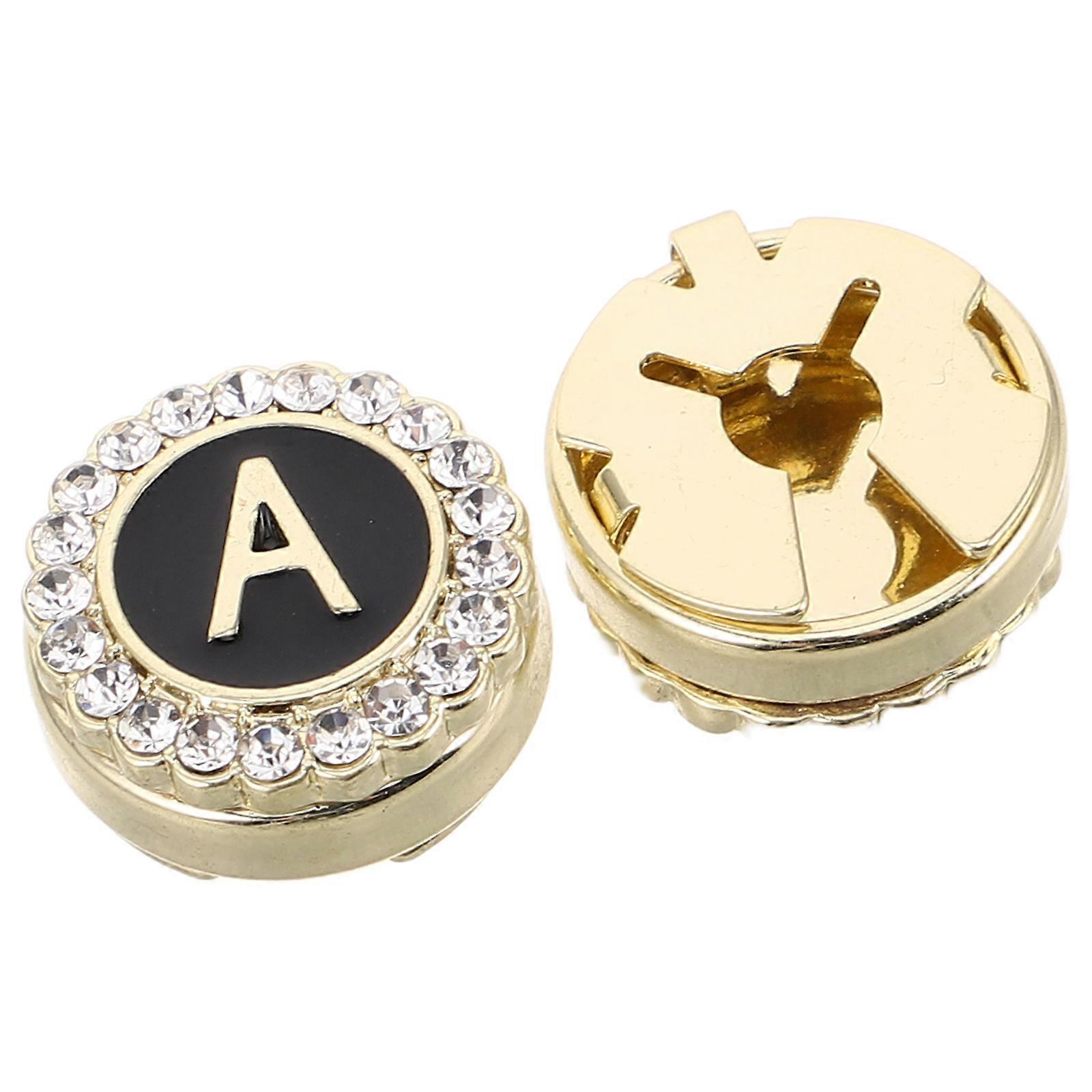 Initial Alphabet Cufflinks Golden Plated Metal Cufflinks For Men Special Events Formal Wear Accessory 1.80X1.80X0.60CM Square Wedding Style 1 Pair