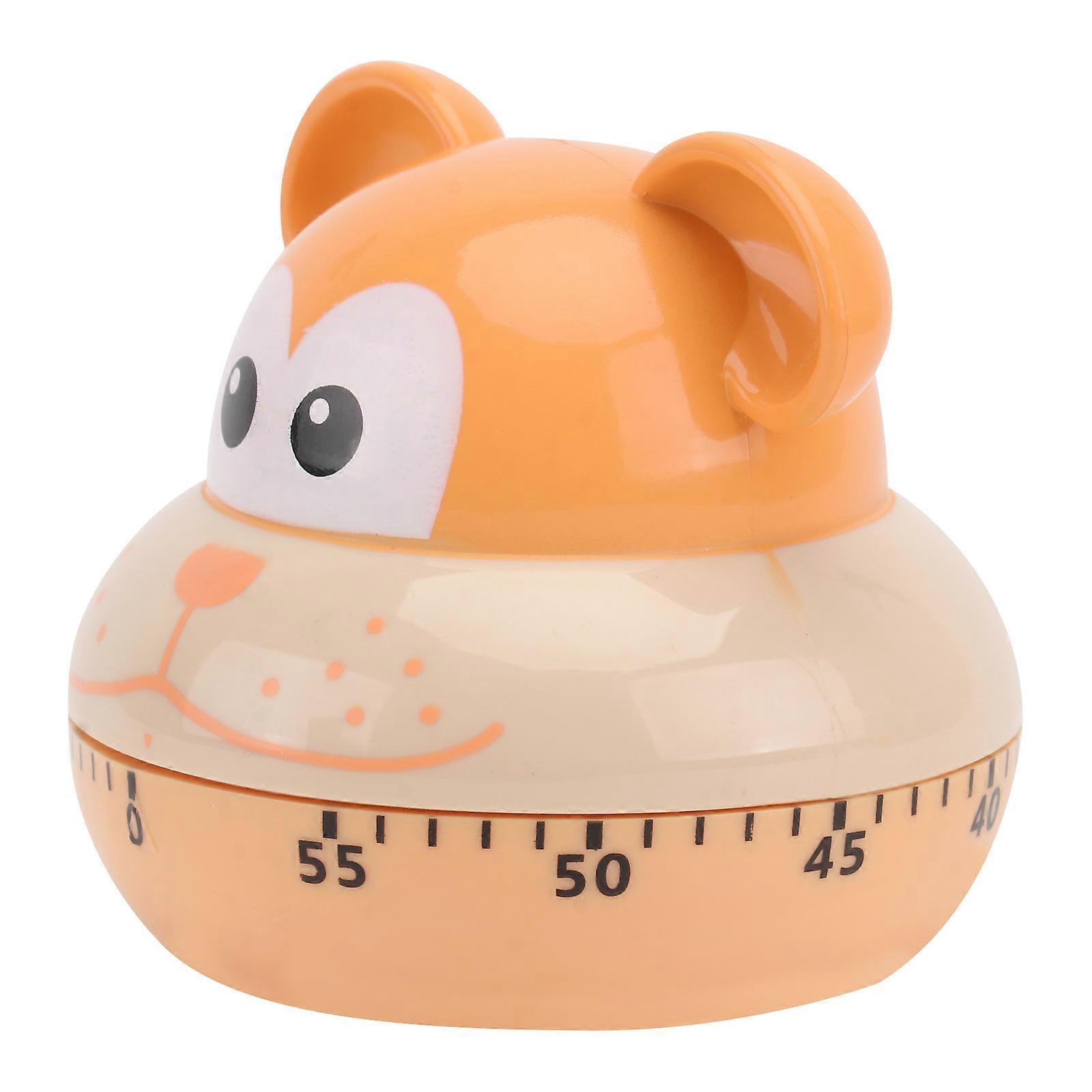 Cute Animal Timer Practical Home Timer Kitchen Time Reminder Orange 7x6.5cm 1Set