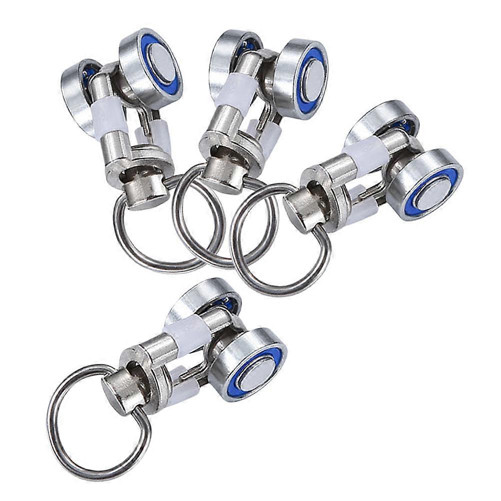 Flexible Curtain Track Rollers for Wall-Mounted Systems Smooth Operation Easy Installation Homeowners Interior Designers 4Pcs