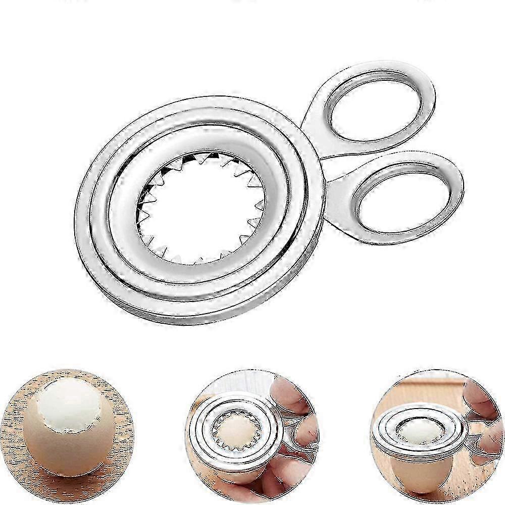 Egg Topper Cutter Stainless Steel Boiled Egg Cutter Cracker Egg Shell Scissors Opener hwy