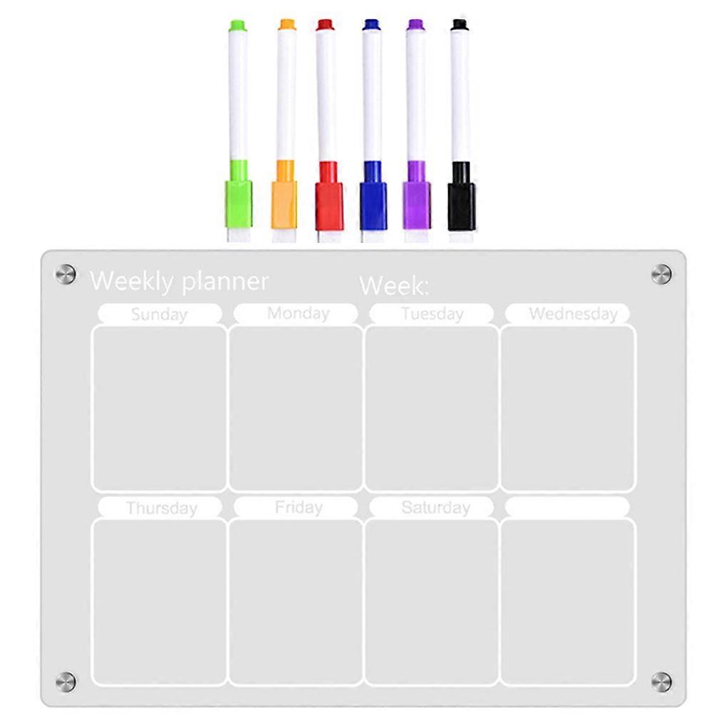 Fridge Whiteboard Schedule Writing Board Office Staff Rectangular 29.7X21CM Smooth Writing Surface 1 Set