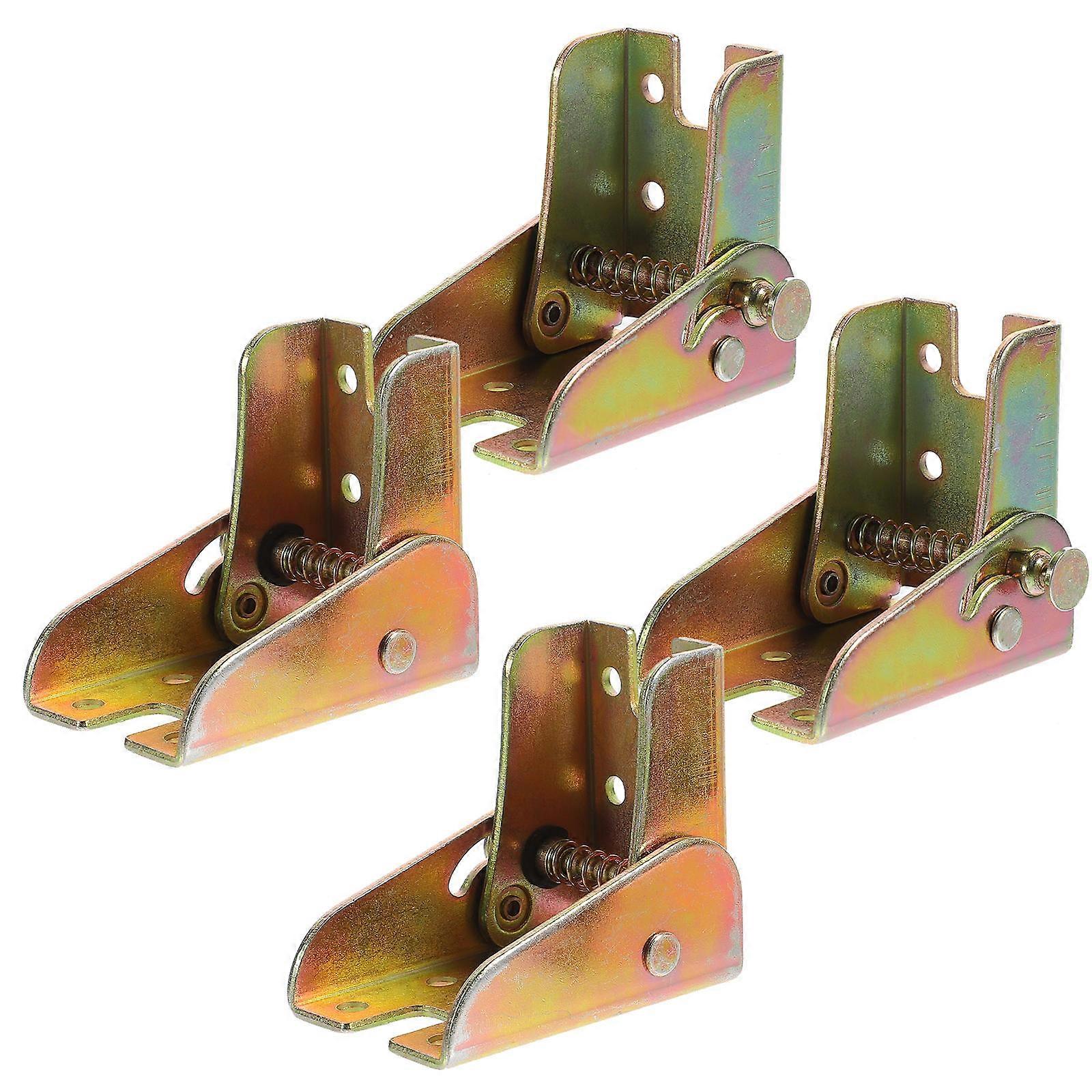 Folding Table Leg Bracket Metal Foldable Self-Locking Hinges Home Use 6.50X6.00X4.50CM 4Pcs