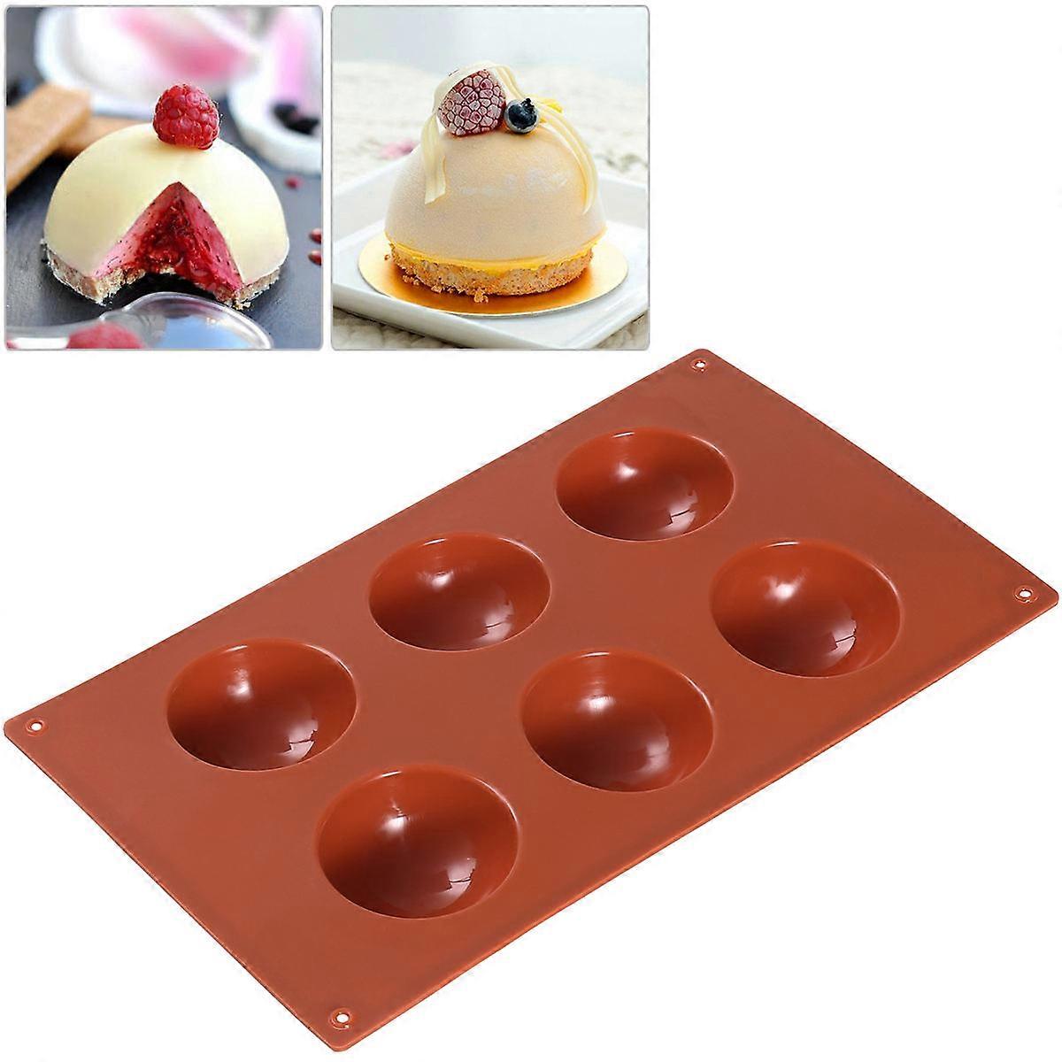 Round Chocolate Molds Silicone Baking Diy Chocolate Desserts Cakes Ice Cream Making Half Circle 1Set