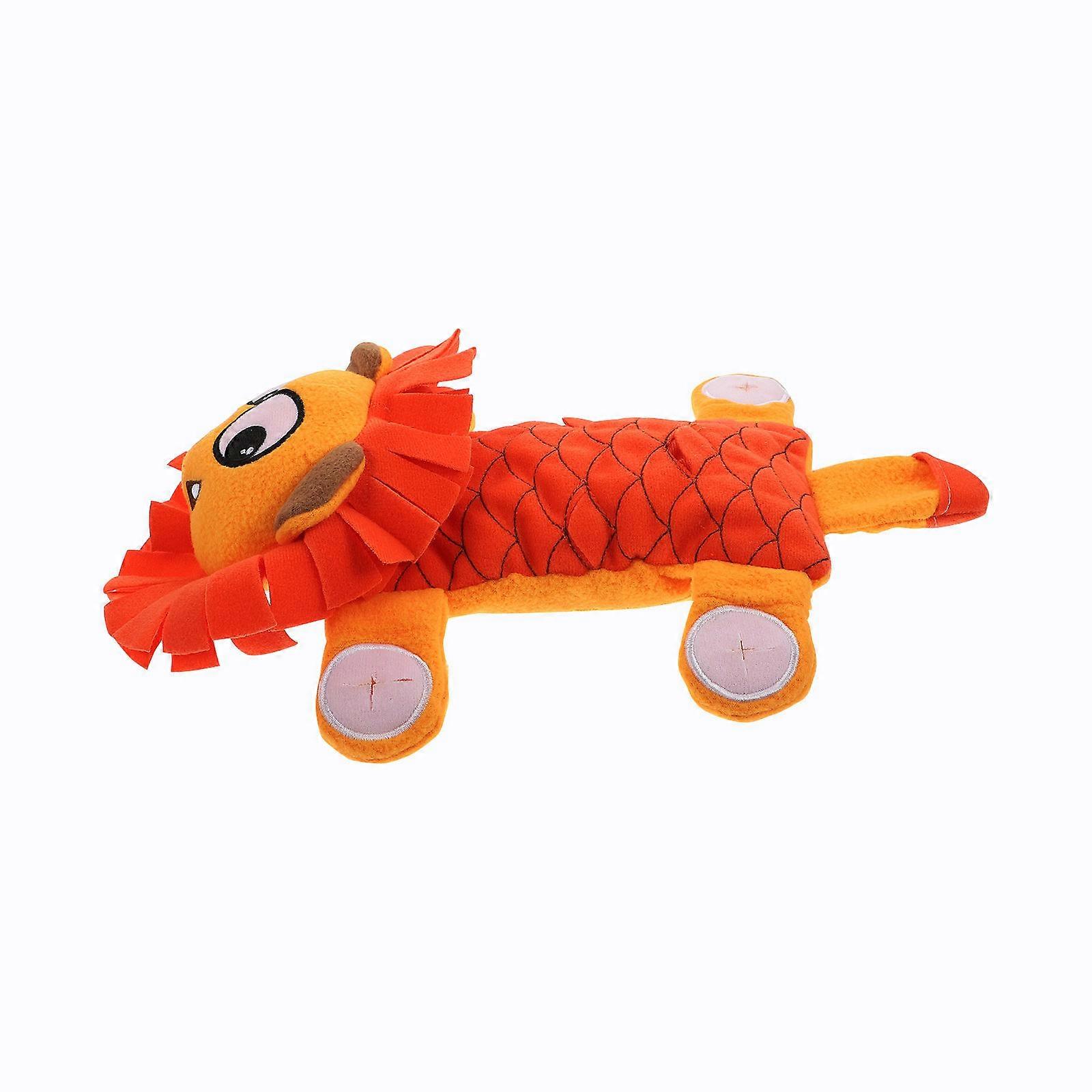 Soft Dog Toy Lion Squeaky Pet Toy For Garden And Yard 31X23X8CM 1Set
