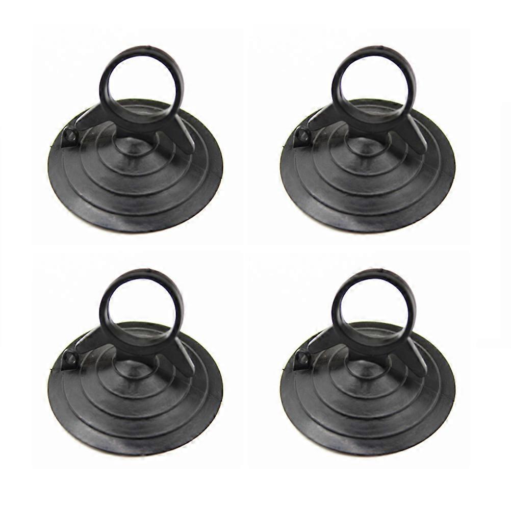 Multipurpose Suction Hooks Sunshade Windshield Holder 4.5*4.5cm Black Square 4Pcs