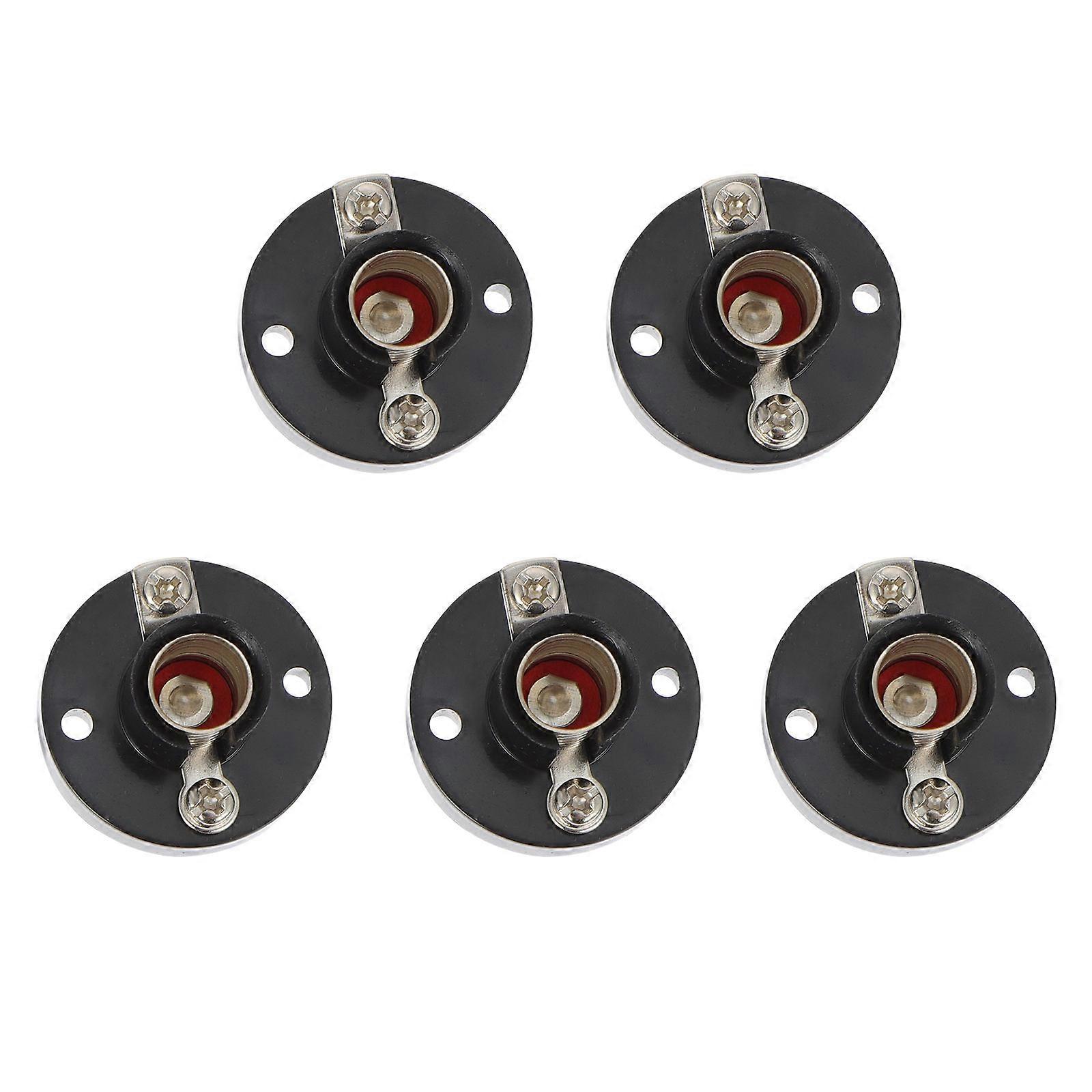 5pcs Physics Screw Lamp Holder for Labs Black Plastic Base for Teaching Aids