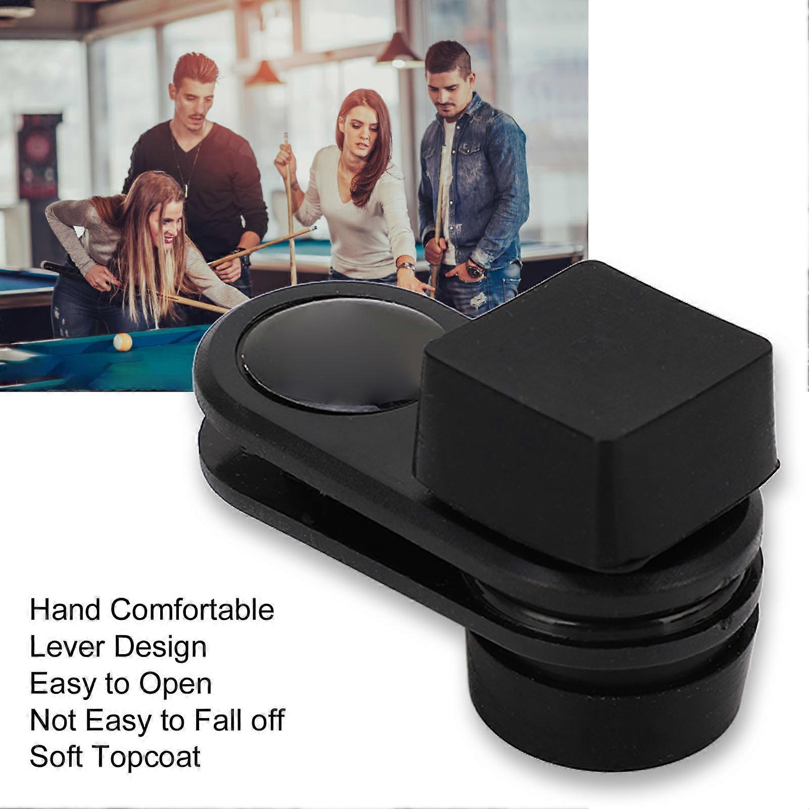 Pince à craie de billard pratique, porte-craie magnétique pour queue de billard, pour salles de billard, bars, salles de billard, noir