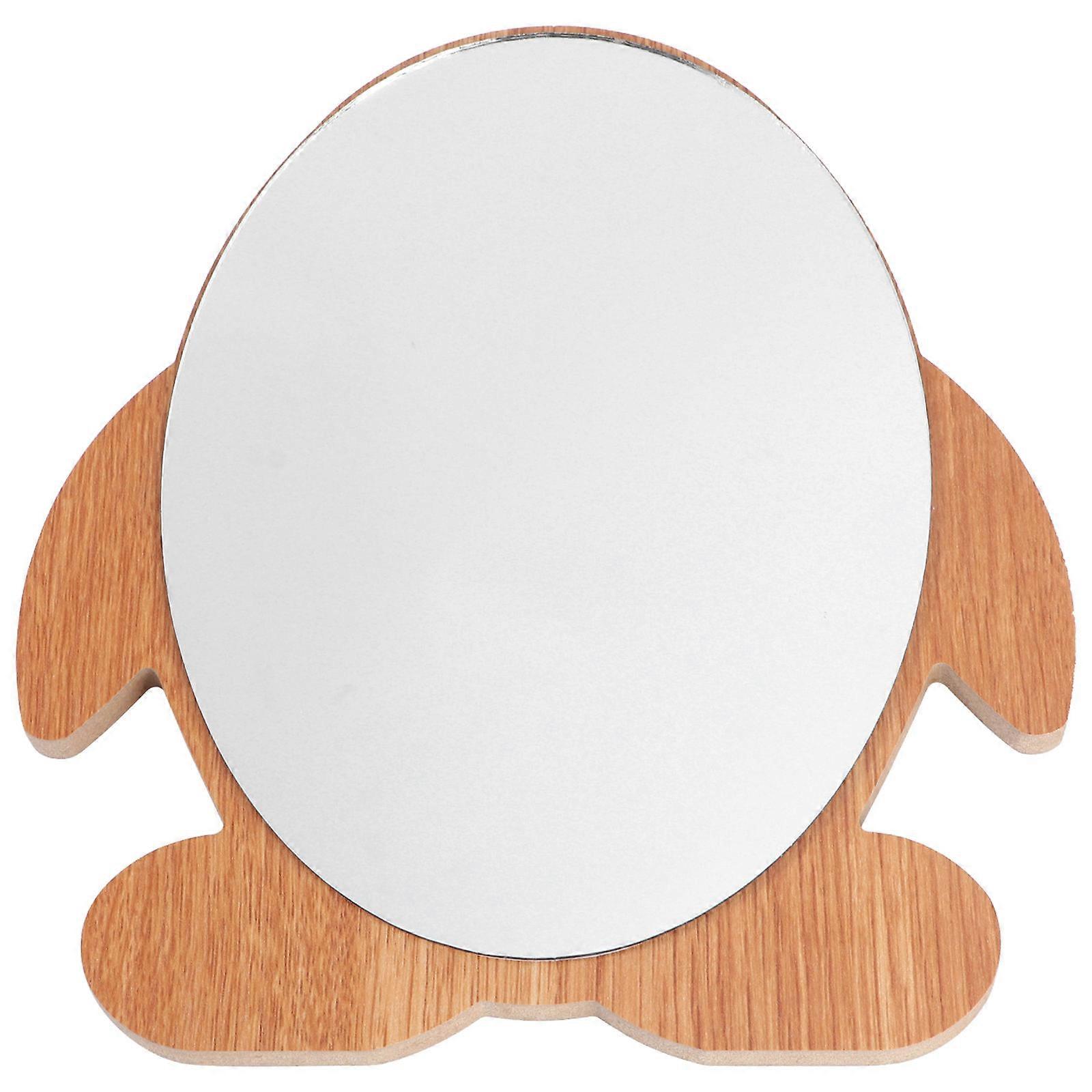 Tabletop Vanity Mirror Non-distorted Reflection Elegant Style 18x15cm 1Set
