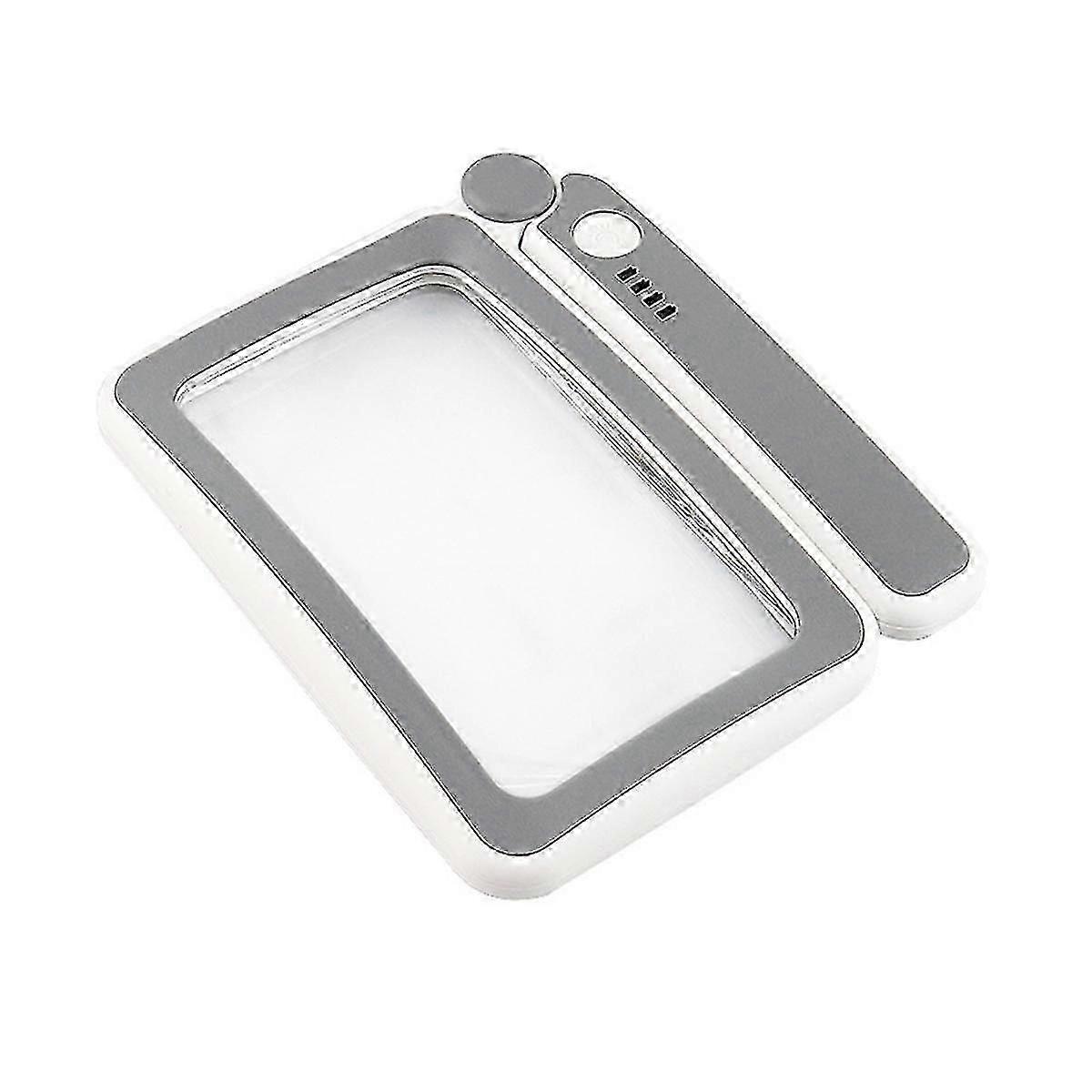 Magnifying Glass With Light Reading Gifts - Rechargeable Led Page Magnifier 4x For Book Lovers Handheld Vision Aids