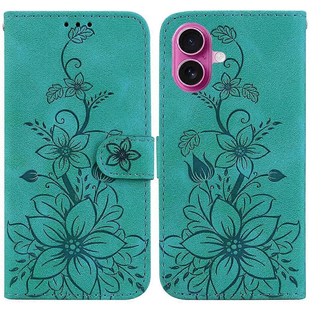 Lily Embossed Leather Phone Case
