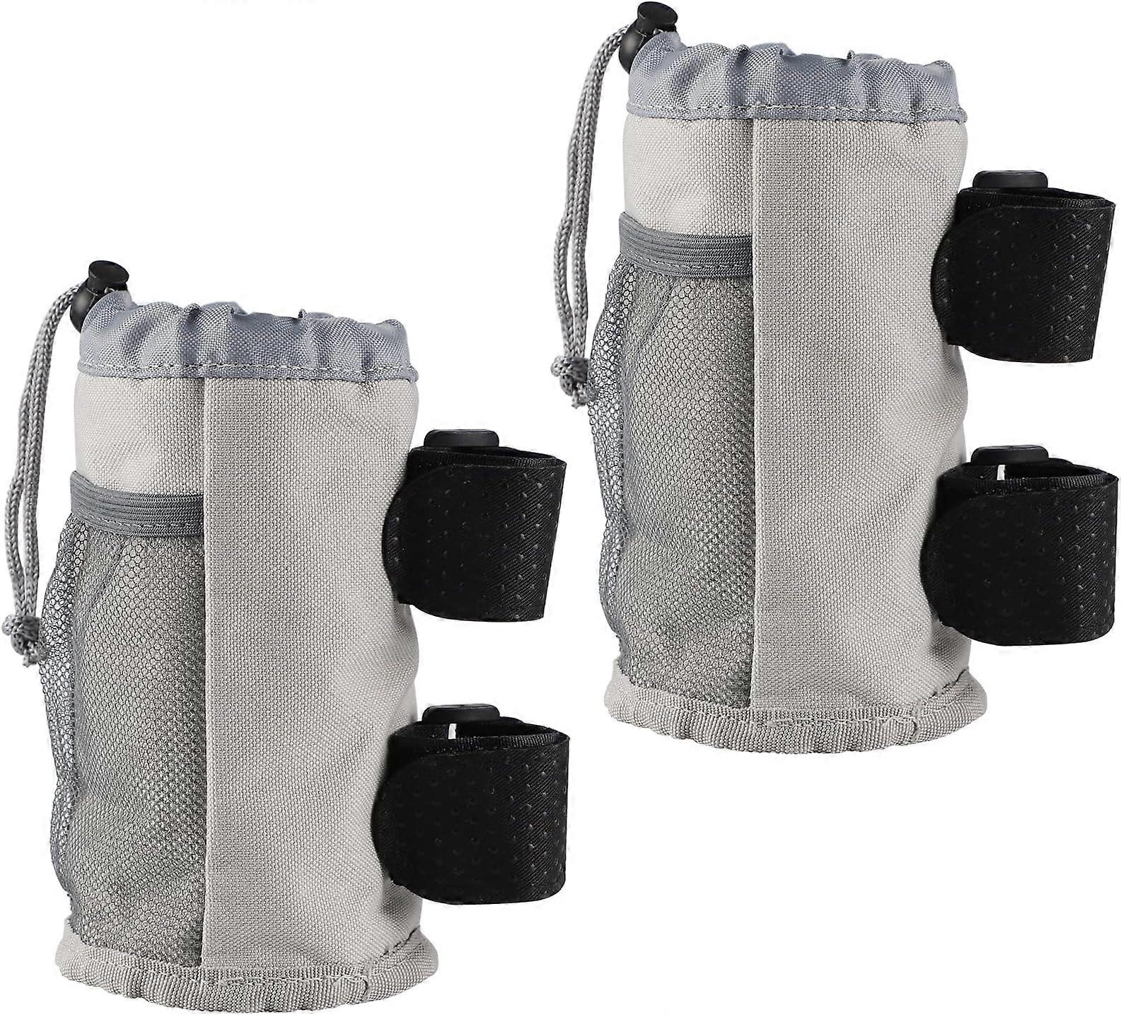 2-Piece Bike Bottle Cage with Mesh Bag Drawstring Closure