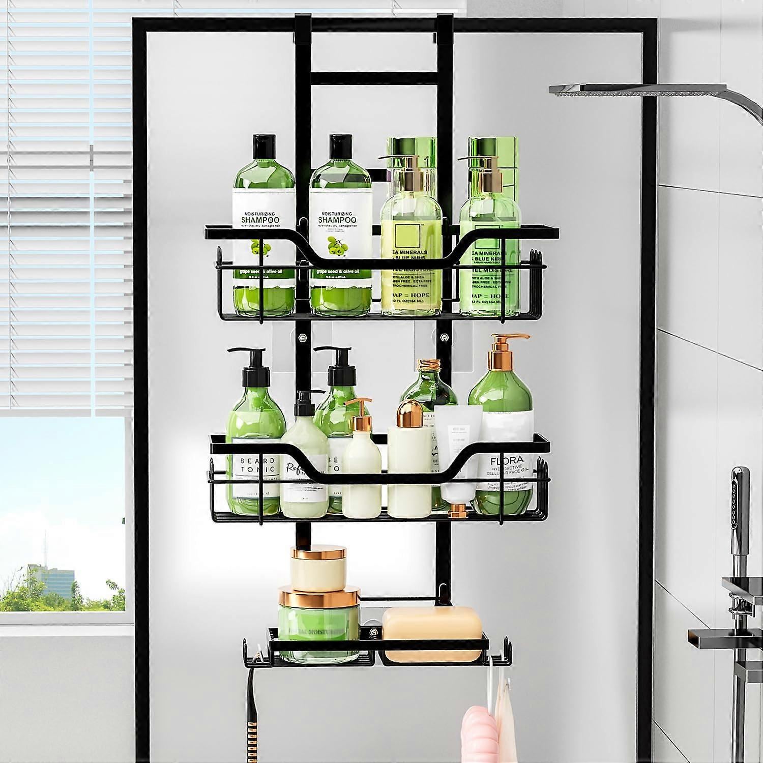 Shower Shelf No Drilling Bathroom Organiser A976, Wall-Mounted, Rust-Resistant, Easy Installation, Space-Saving Design