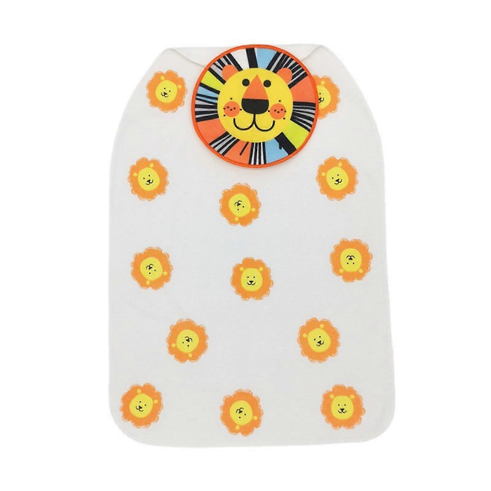 Baby Backrest Towel Cartoon Pattern Sweat Absorbent Back Towel Wet Pad Cloth Soft Breathable Kids Essential Product Multicolor