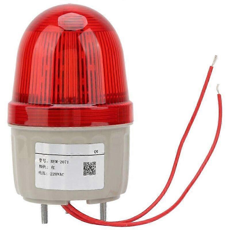 LED warning light with strobe effect 220V AC/3W, LED flashing spotlight alarm warning lamp, bolt mount, diameter 75mm