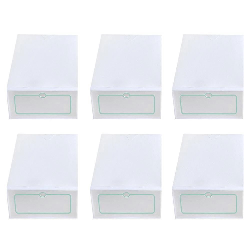 Shoe Holder Containers Thickened Material Square Shape Transparent Design For Household Users 12Pcs