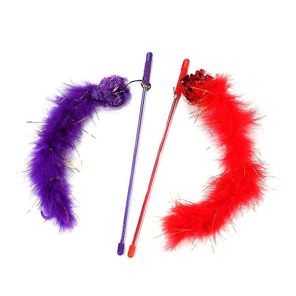 Interactive Cat Teaser Cat Sound Paper Assorted Color 30x5cm 2Pcs