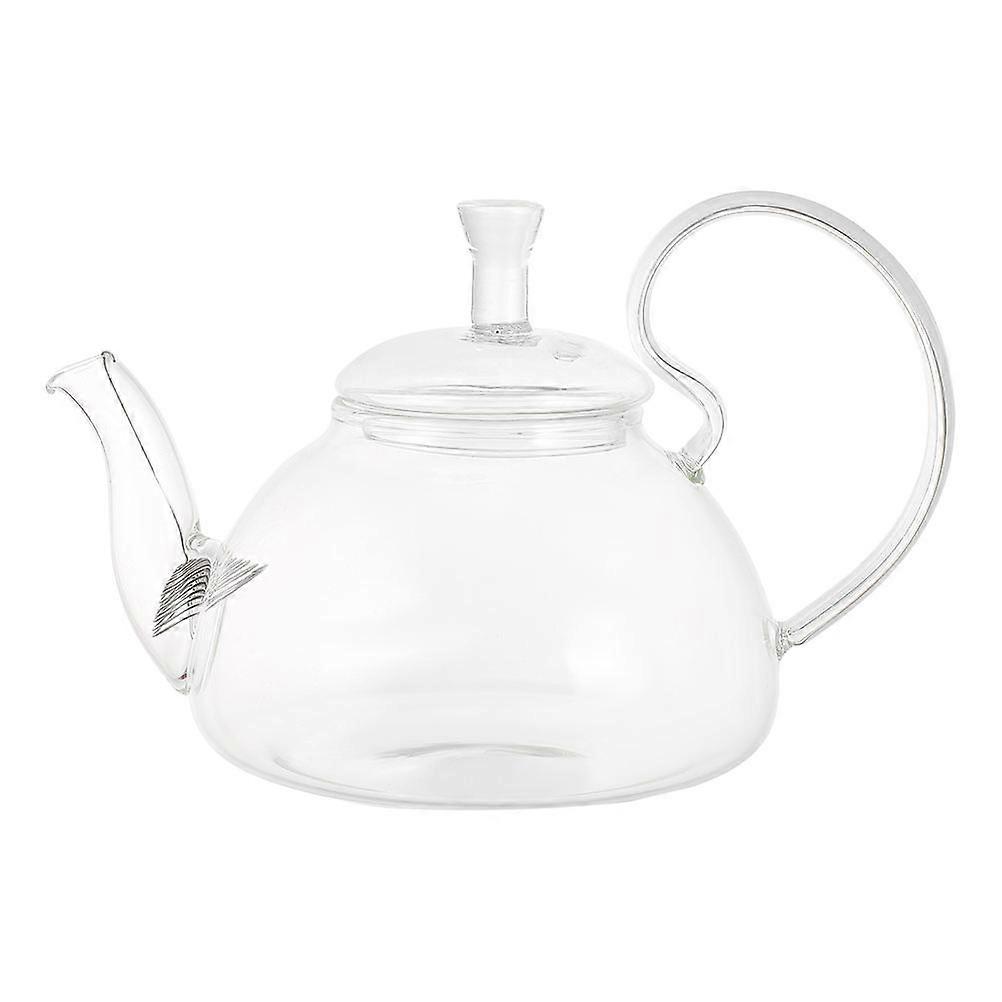Heat Resistant Glass Tea Pot with Large Handle Kung Fu Teapot for Home & Shop Borosilicate Teaware for Loose Leaf Tea, Electric Stove Compatible