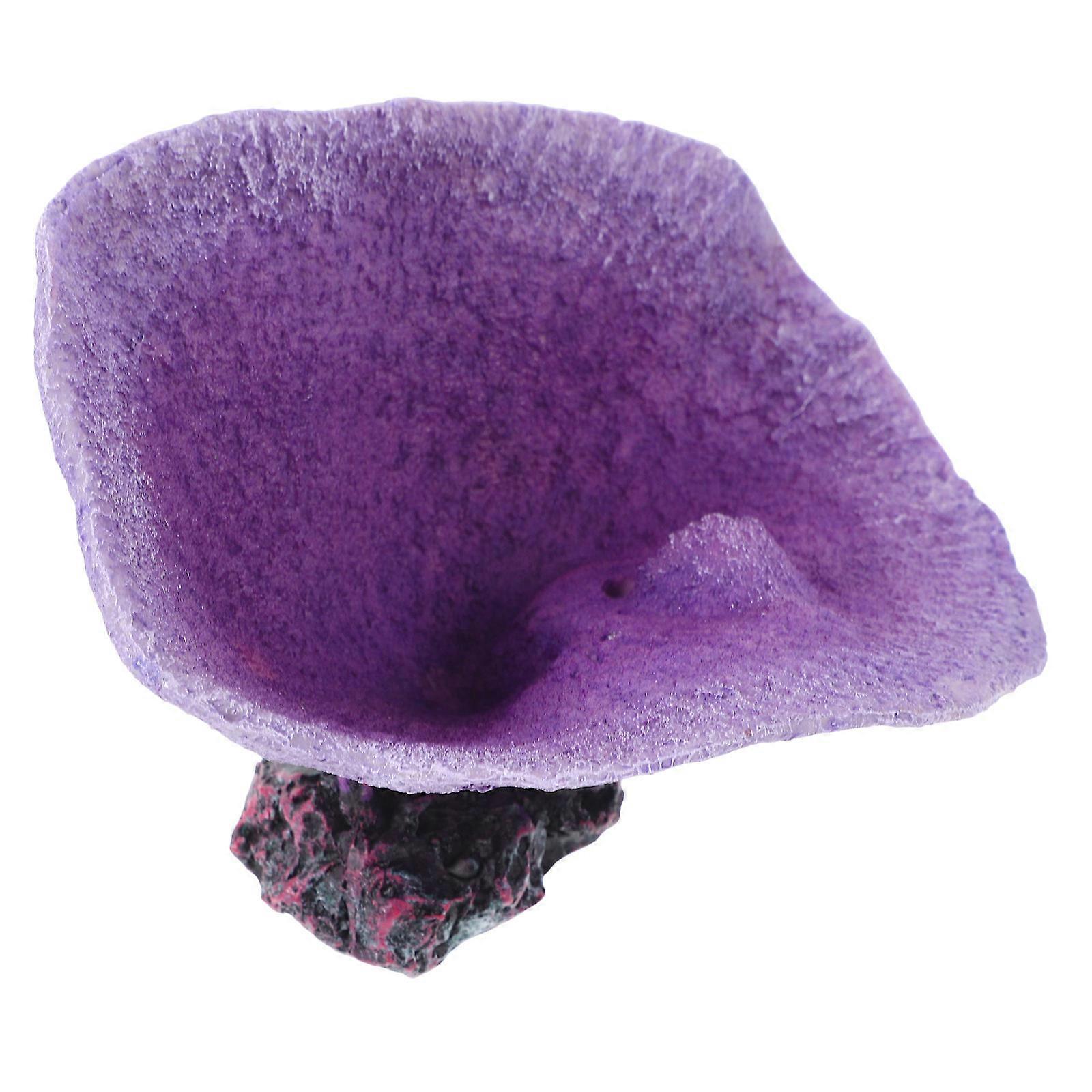 Decorative Corals Fish Tank Accessory Aquarium Setup Underwater Environment Leaf Shaped Coral Simulation Style 1Pcs