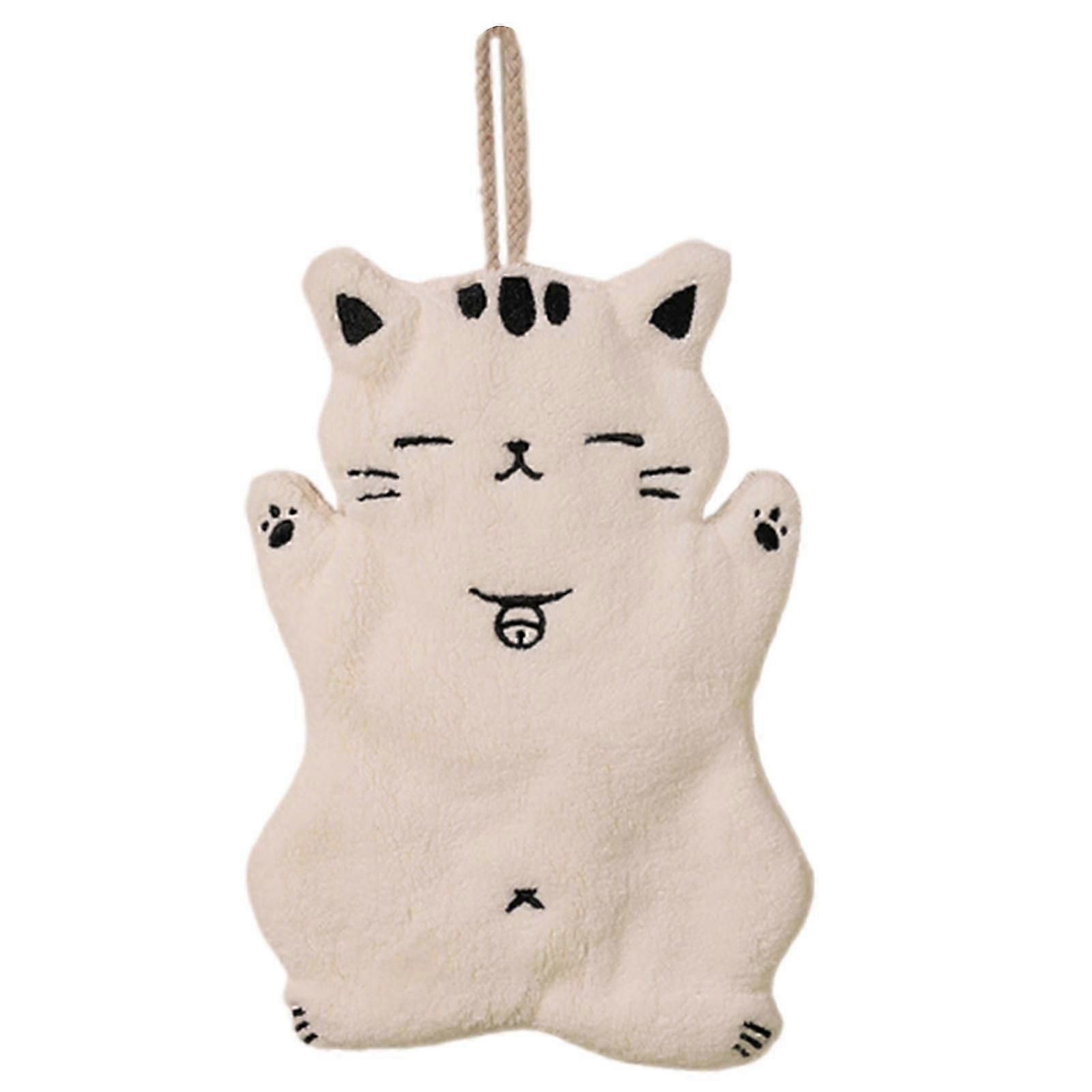 2025 Latest Model Plushes Cats Pattern Hand Towel in Corals fleeces, Gentle on