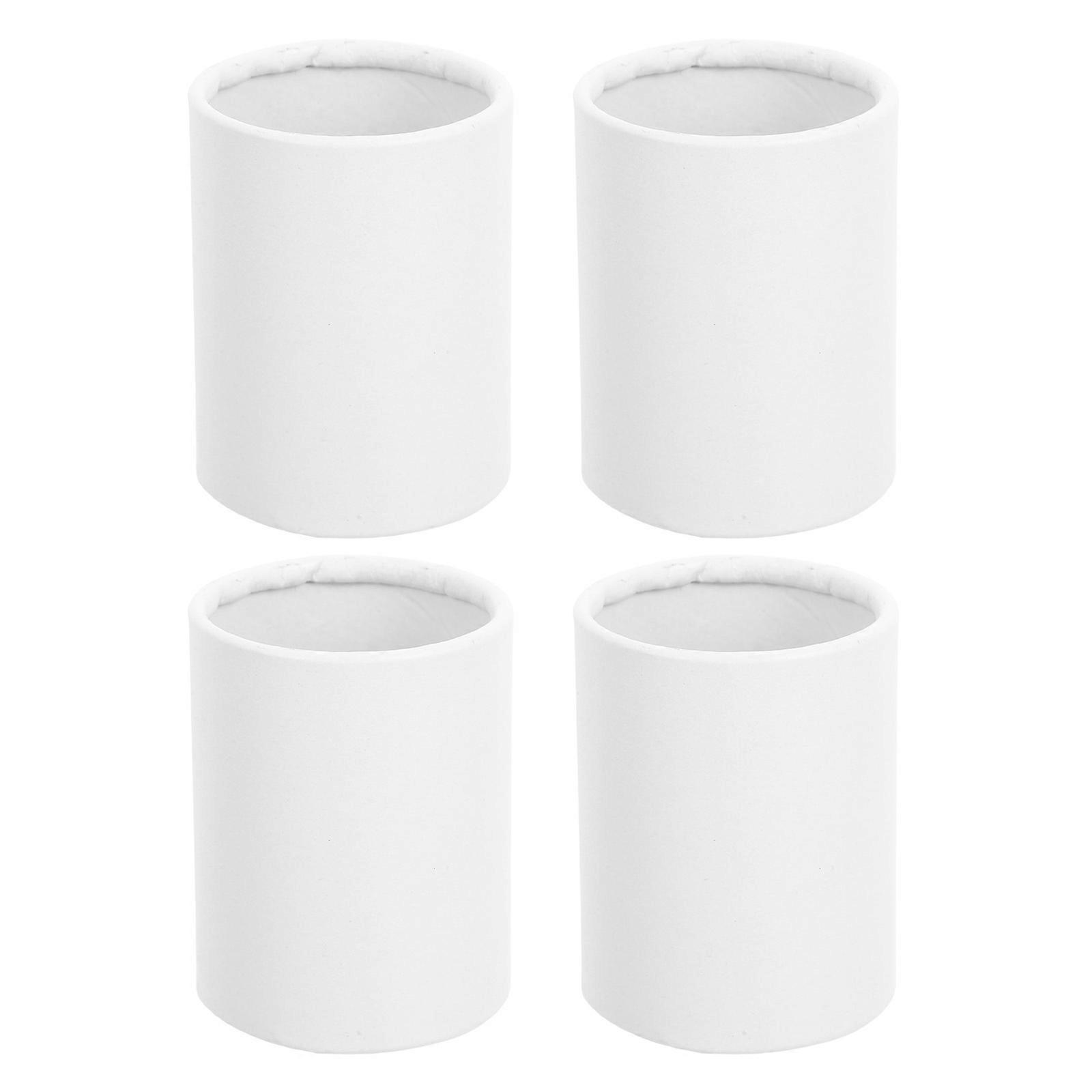 Round Bouquet Paper Boxes Decoration White 8X6X6CM Simple Design 4Pcs
