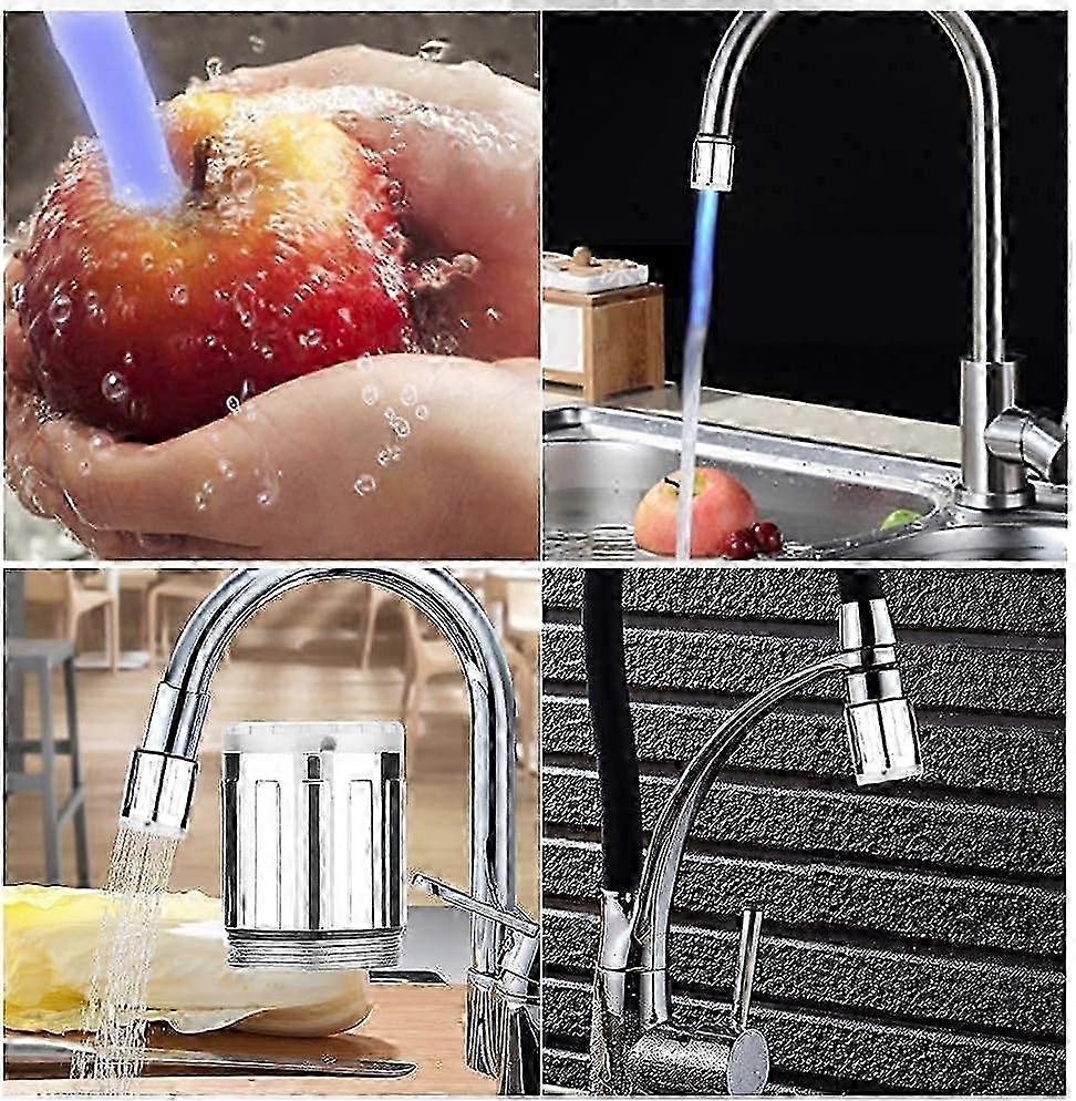 Colored LED Water Tap with 3 Color-Changing Temperature Sensor for Kitchen and Bathroom Use