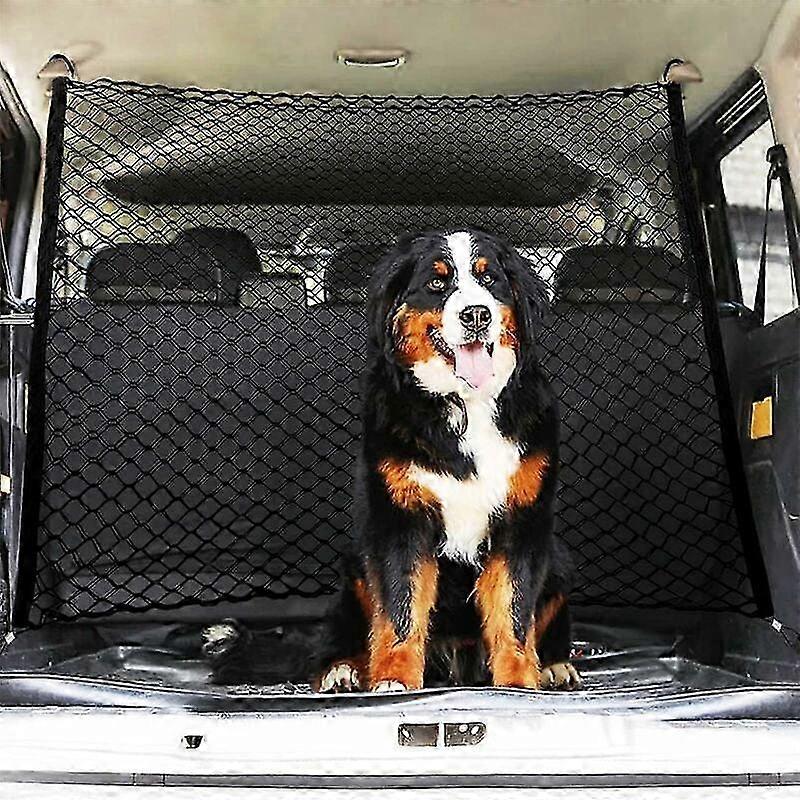 Double Layer Car Trunk Net, Portable Pet Car Net for Dogs, Universal Vehicle Separation for Pets 90*40cm