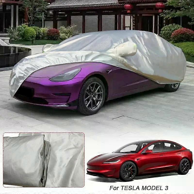 Autoplachta pro TESLA model 3, model y, model s, model x prachotěsné, UV odolné a nepromokavé oblečení do auta-fj