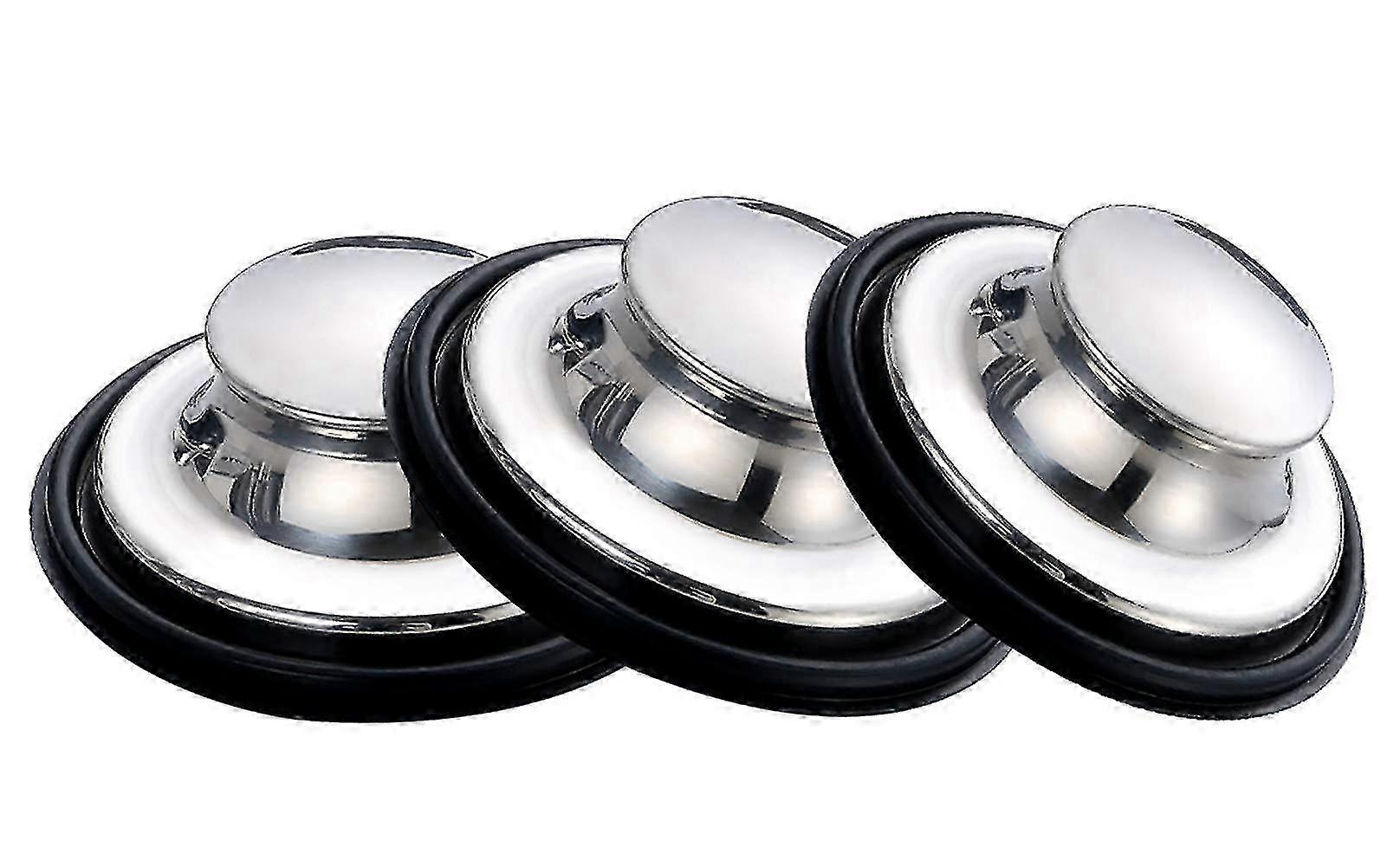 さまざまなブランドに適したステンレス製シンクプラグストッパー、大きなワイドリム付きキッチンシンクプラグ3個セット、直径3.46