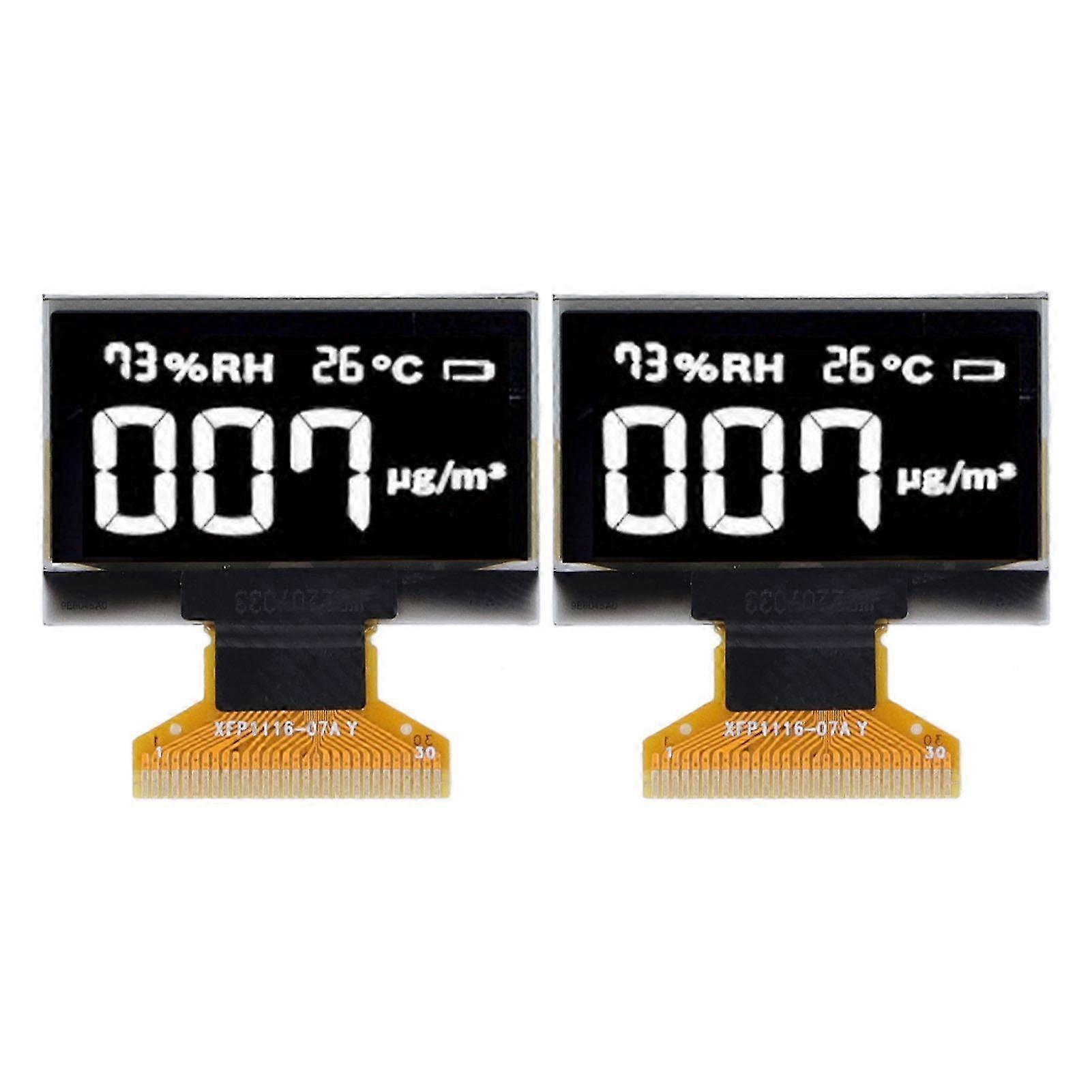 2Pcs LCD Screen Module OLED 128x64 Resolution CH1106 30PIN 1.3in MRA103 (White)