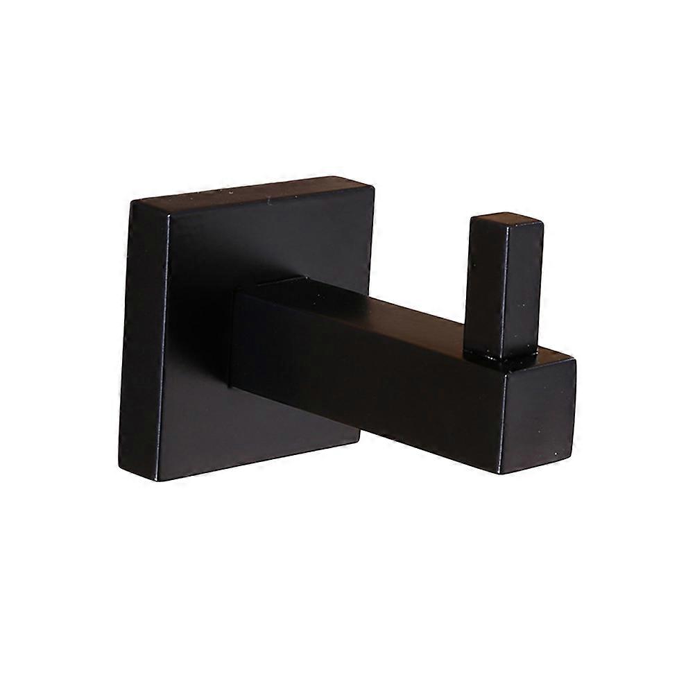 Wall Mounted Thick Black Towel Hook for Bathroom – Easy Installation, Space Saving Clothes and Towel Organizer