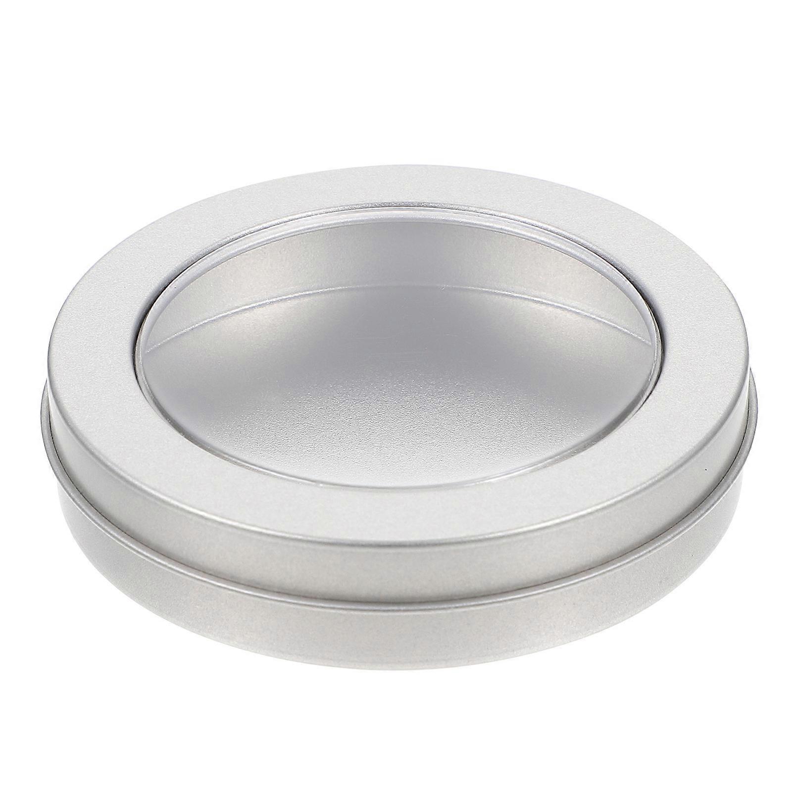 1Pc Candy Cake Storage Window Box Tinplate Case for Cookie Organizer