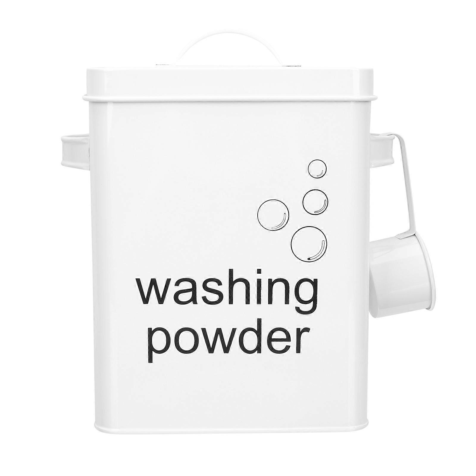 Laundry Powder Container with Lid and Scoop for Detergent – Compact, Easy to Clean, Home Organization Essential