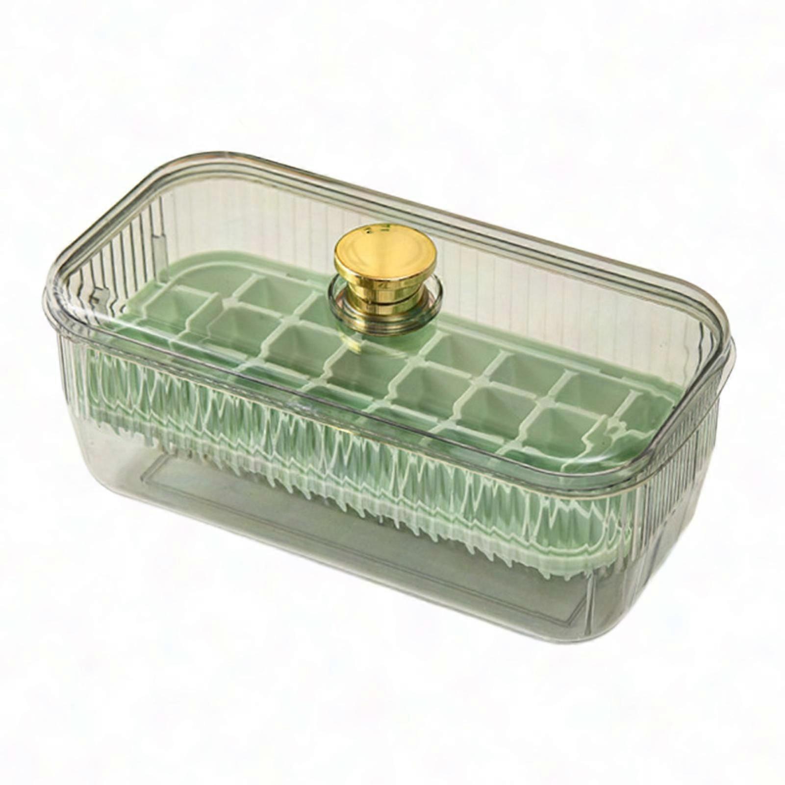 Reusable Ice Cube Tray with Lid - Kitchen Ice Maker for Drinks, Coffee, Juice & Cocktails