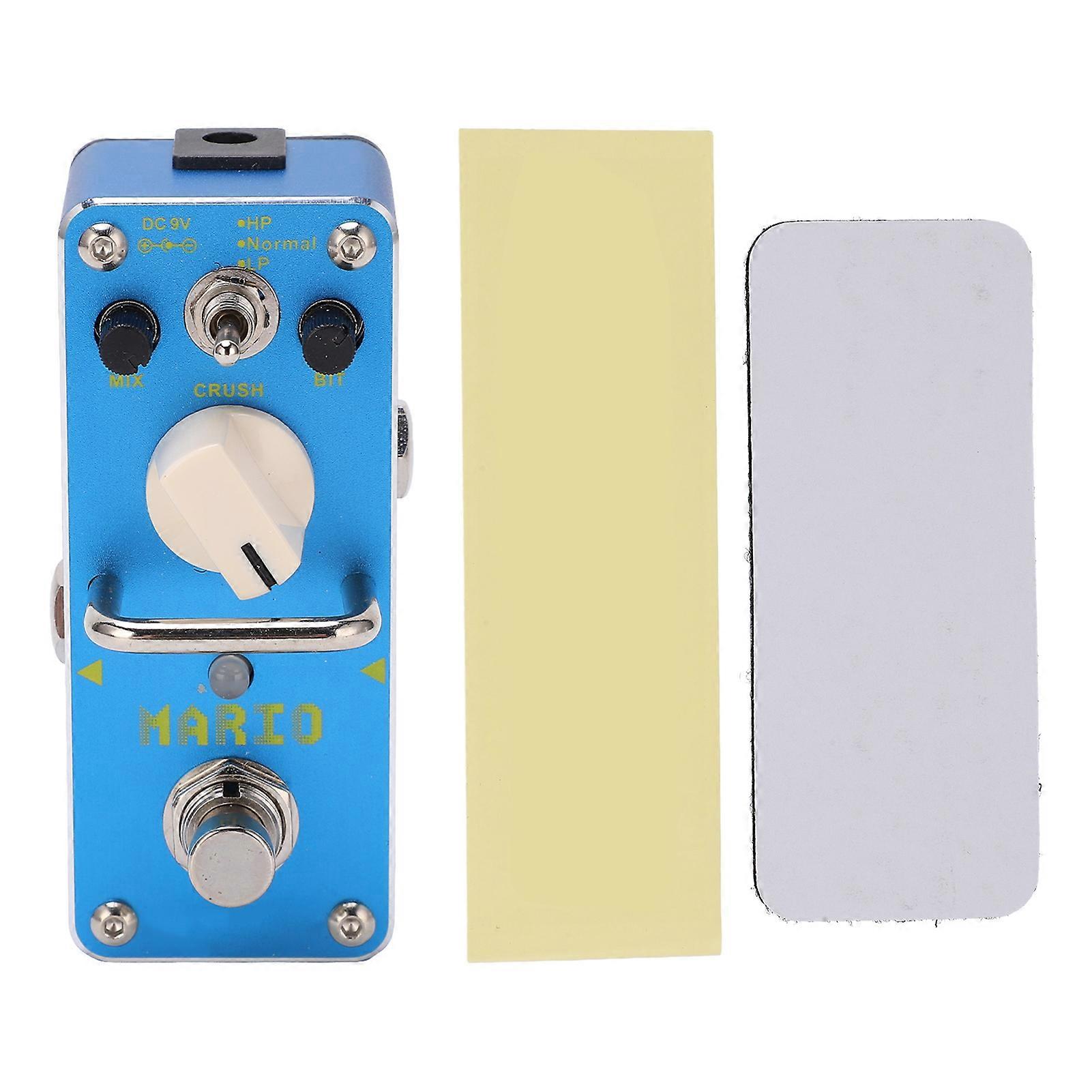 Electric Guitar Effect Pedal Bit Crusher True Bypass Single with Metal Shell Blue