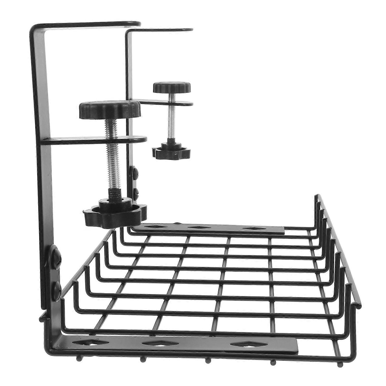 Under Desk Cord Management Tray Wire Organizer For Computer Desk Accessories Minimalist Style 35.00X20.00X18.50CM Iron Desk Space Saving 1Set