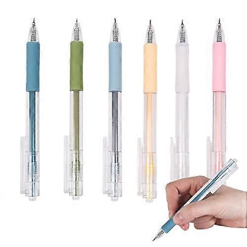 Pack of 6 Paper Cutter Pen Set - Cartoon Utility Knife Scalpel with Retractable Blades for Crafting and Paper Cutting