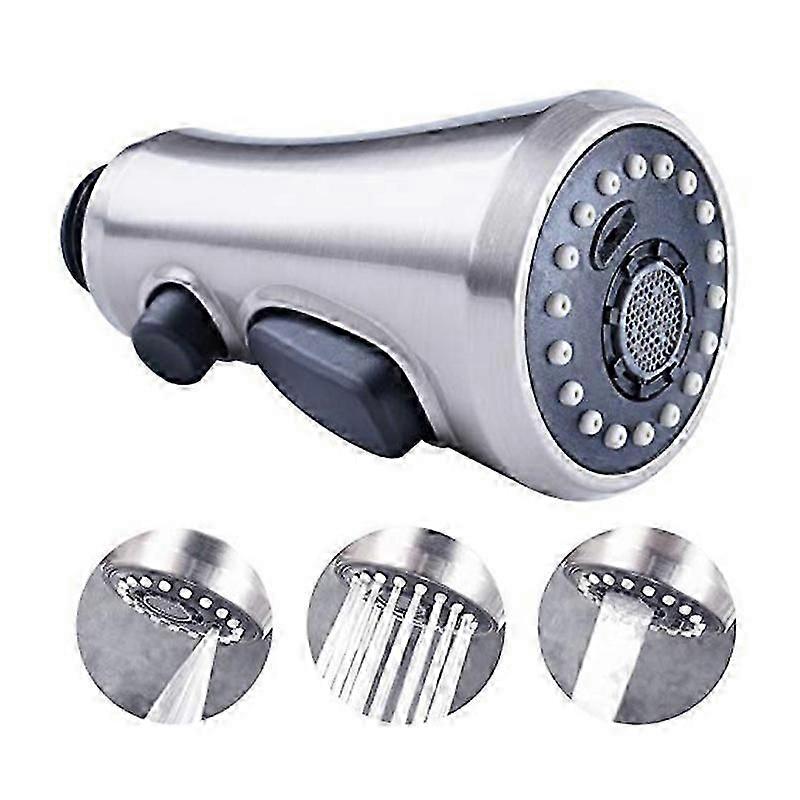 3-function pull-out kitchen faucet spray G1/2 vegetable mixer small shower nozzle(brushed)  hk