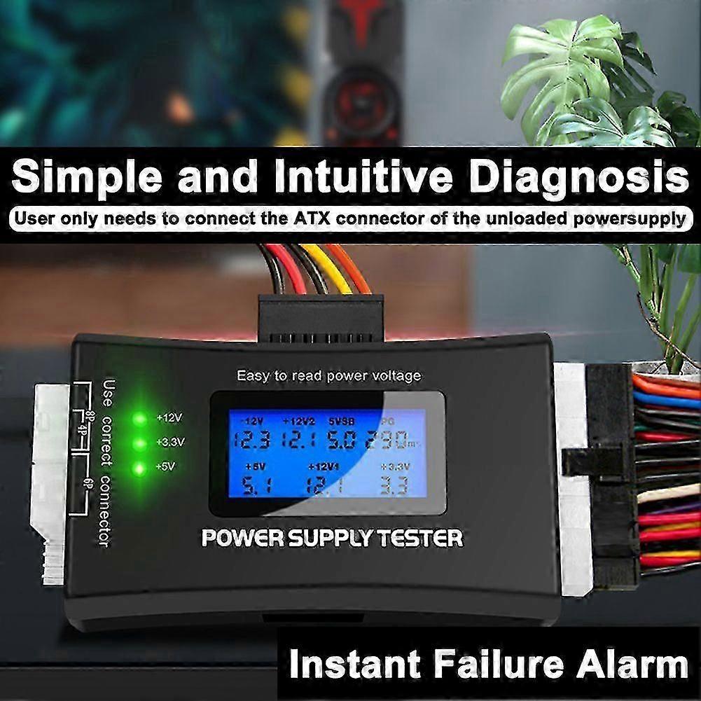 Portable Atx Power Detection Tool Computers Host Power Signal Tester Lcd Display Chassis Power Source Testing Tools