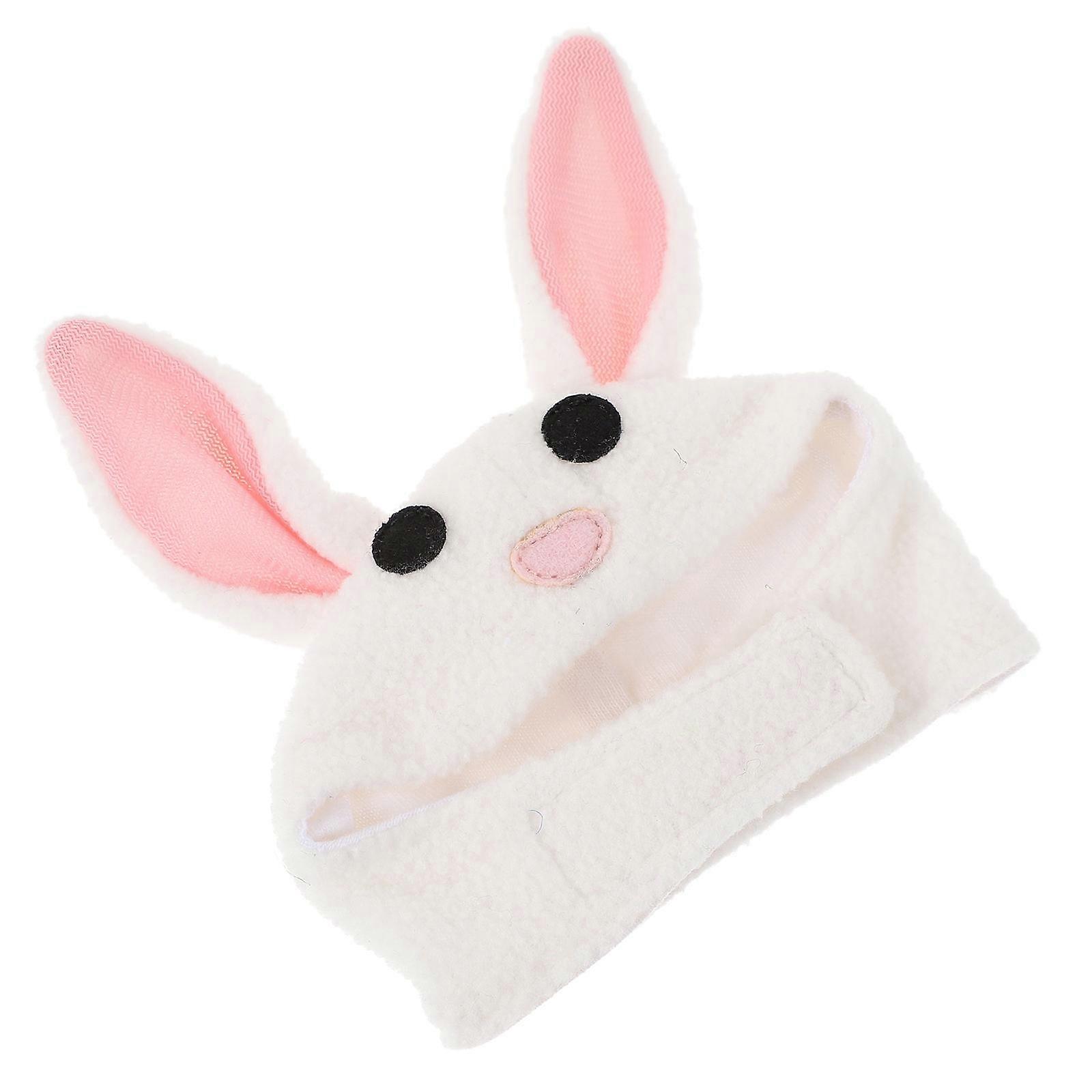 Pet Rabbit Hat Bunny Ear Headband Cute Cloth Costume Accessory for Hamsters Chinchillas Washable Lightweight Comfortable