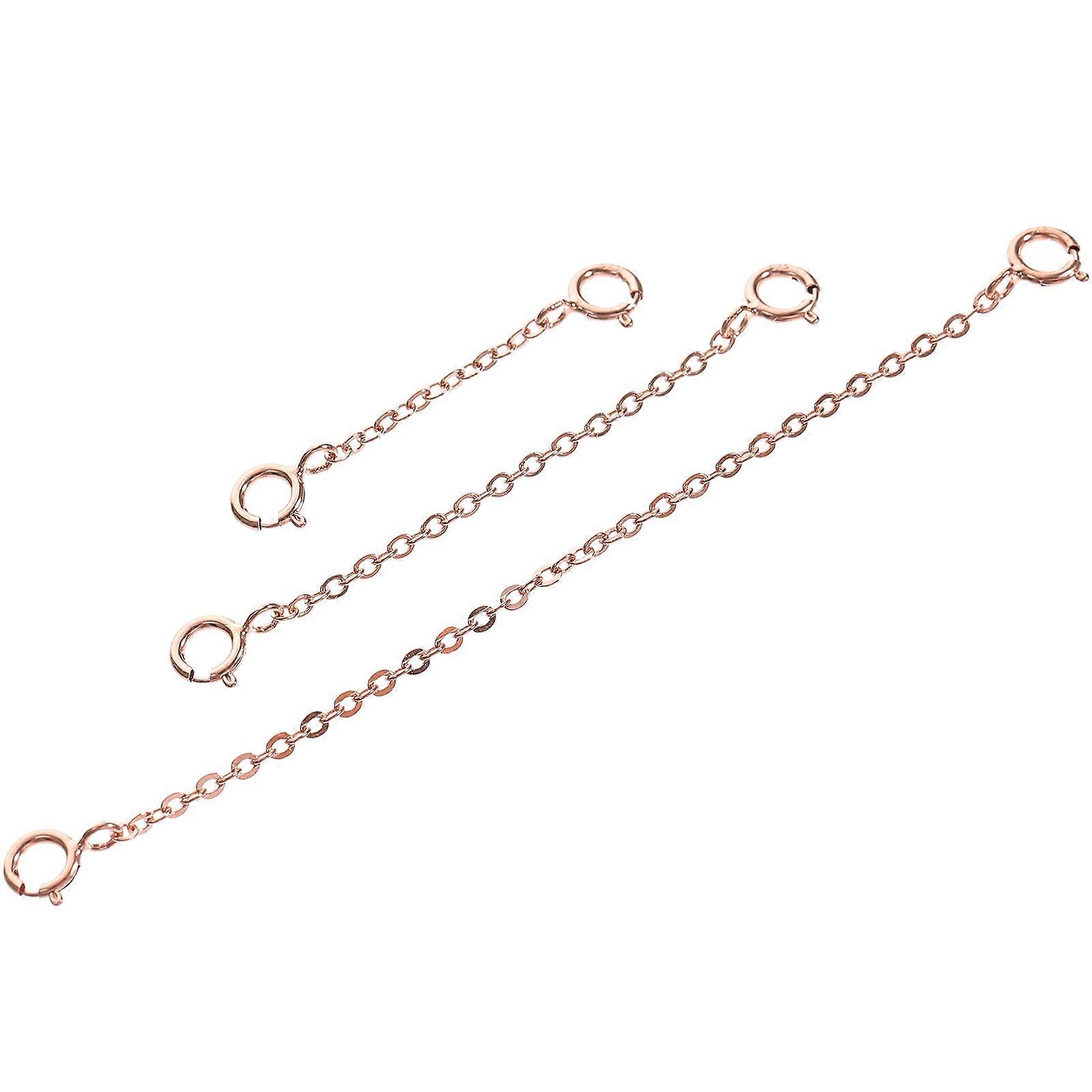 3pcs Silver Bracelet Extenders for Necklaces, Bracelets & Anklets – Durable Chains for Easy Length Adjustment