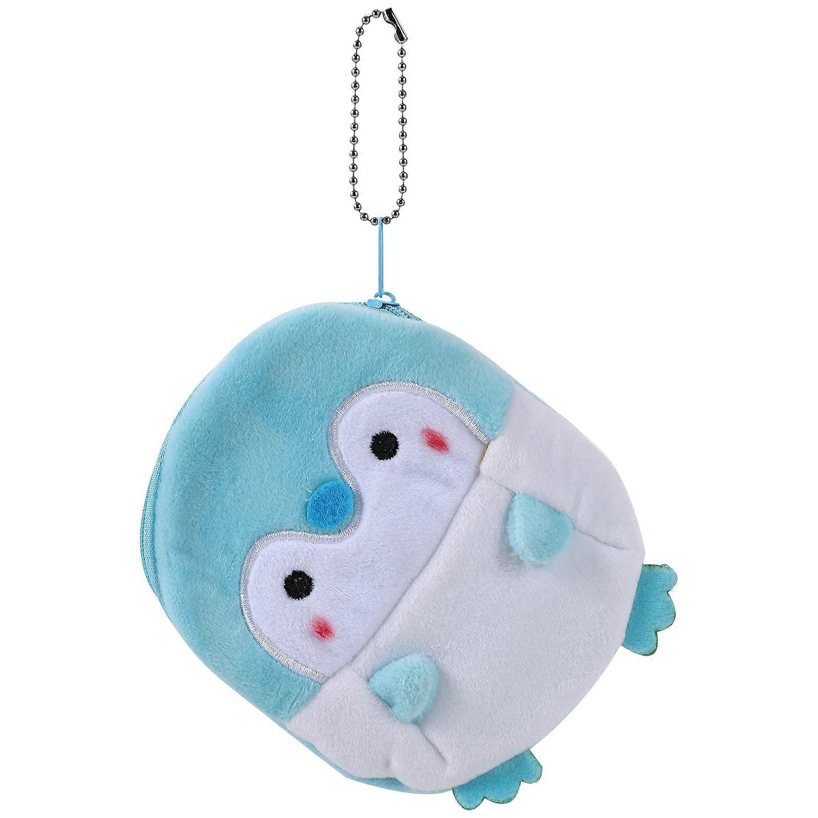Compact Penguin Plush Coin Purse for Adults – Soft Lightweight Travel Pouch for Coins, Keys, and Small Essentials