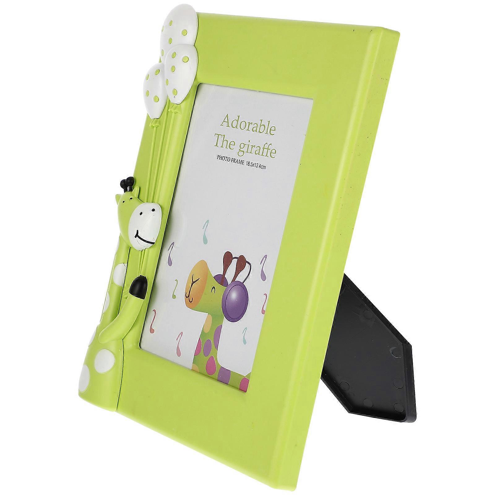 Photo Frame Plastic Picture Display Tool Cartoon Animal Shape Green 24X19X2cm Photo Display Decorative Item 1Pcs
