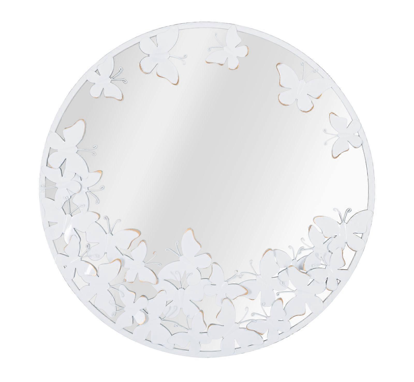 MIROIR MURAL BLANC PAPILLON CM 62,5X2,3