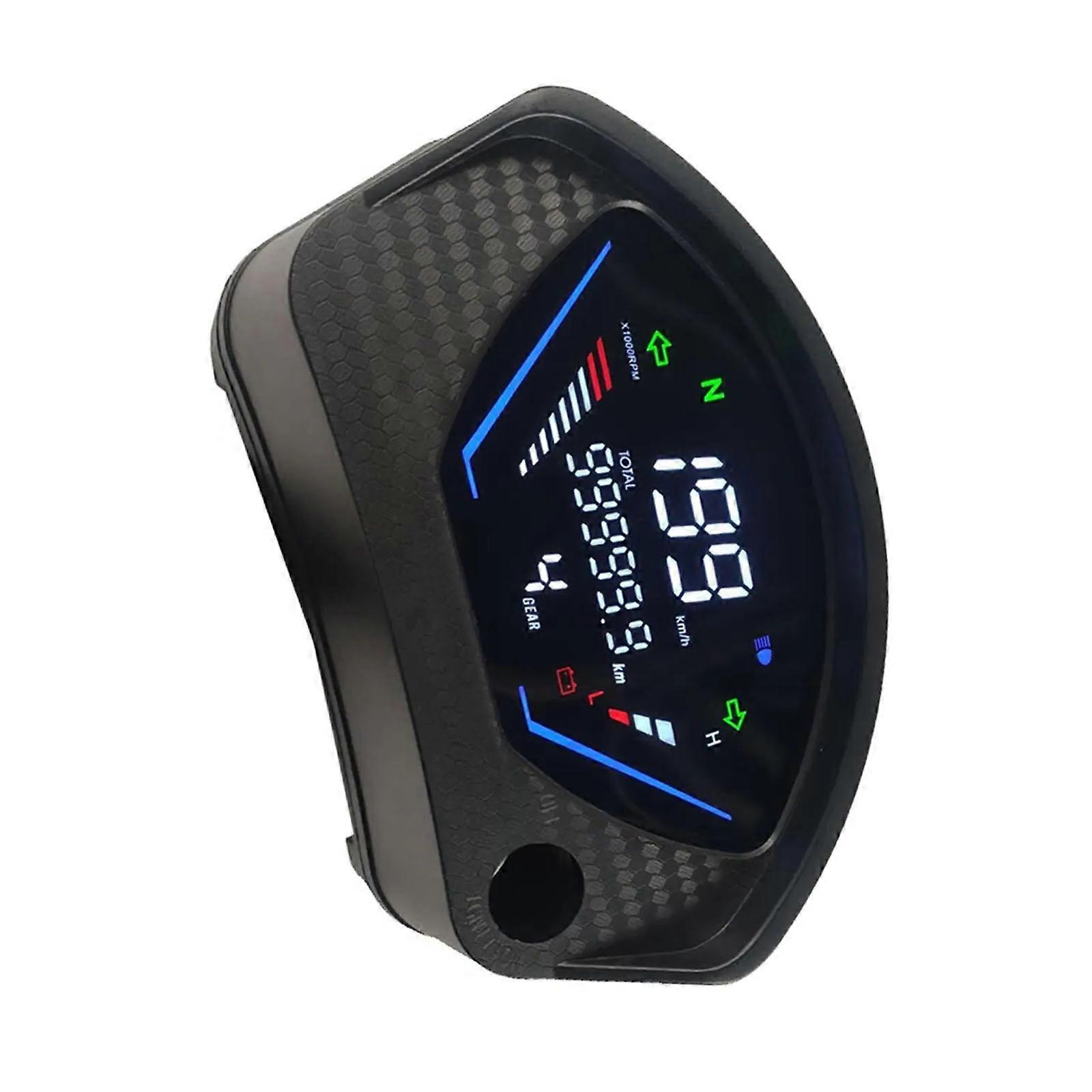 Multifunctional Clear Large Display Motorcycle Dashboard with Speedometer Gauge Accurate Readings for XRM110 RS125 CD70 Multicolor
